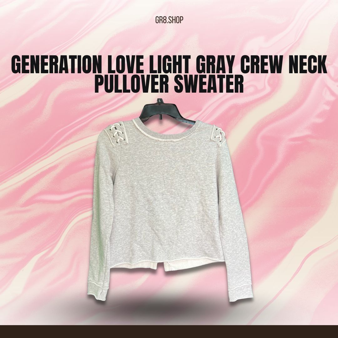 Generation Love GENERATION LOVE Light Gray Crew Neck Pullover Sweater With L Size S / US 4 / IT 40 - 1 Thumbnail