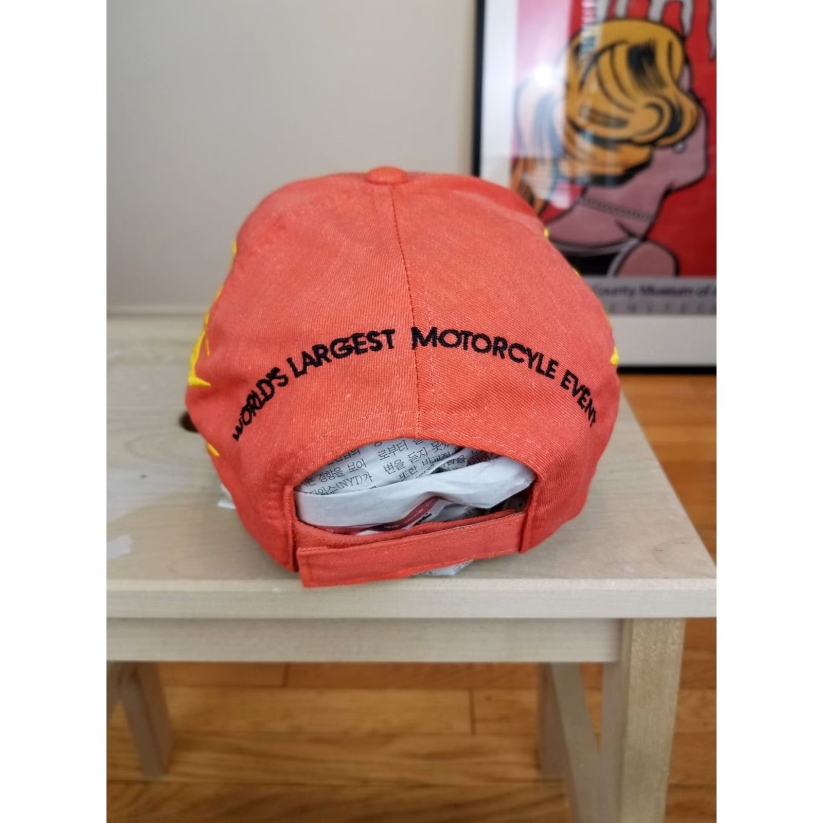 Vintage VINTAGE 2002 BIKE WEEK DAYTONA BEACH FLORIDA FLAME MOTOTCYCLE EVENT HAT CAP Mens One Size Orange Baseball Cap GOOD CONDITION Size ONE SIZE - 4 Thumbnail