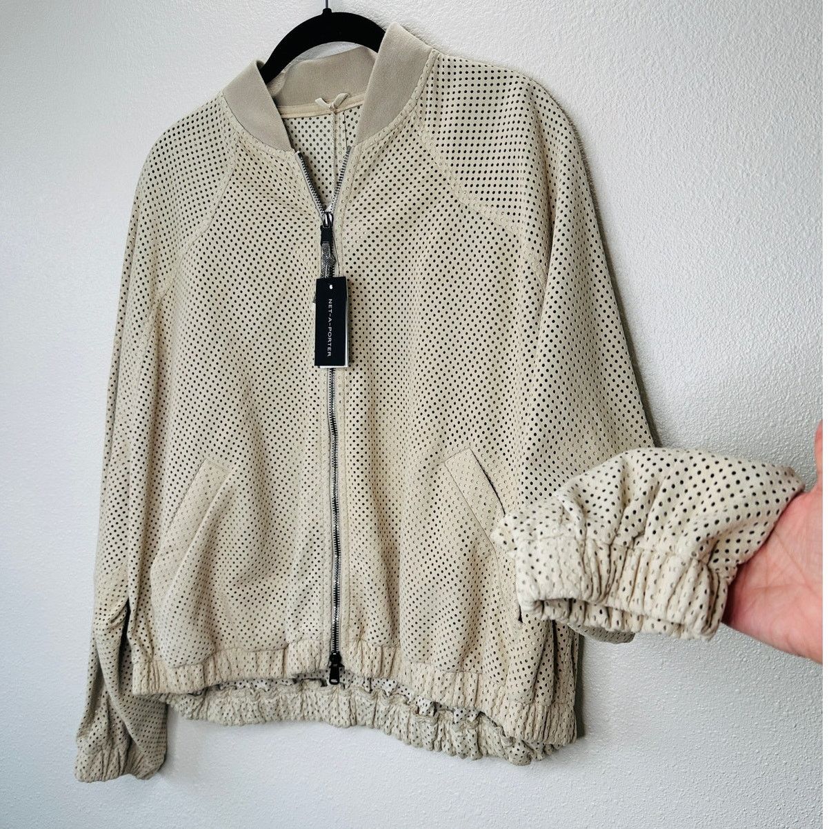 Brunello Cucinelli NWT Brunello Cucinelli Tan Laser Cut Leather Bomber 48 / XL Size XL / US 12-14 / IT 48-50 - 3 Thumbnail