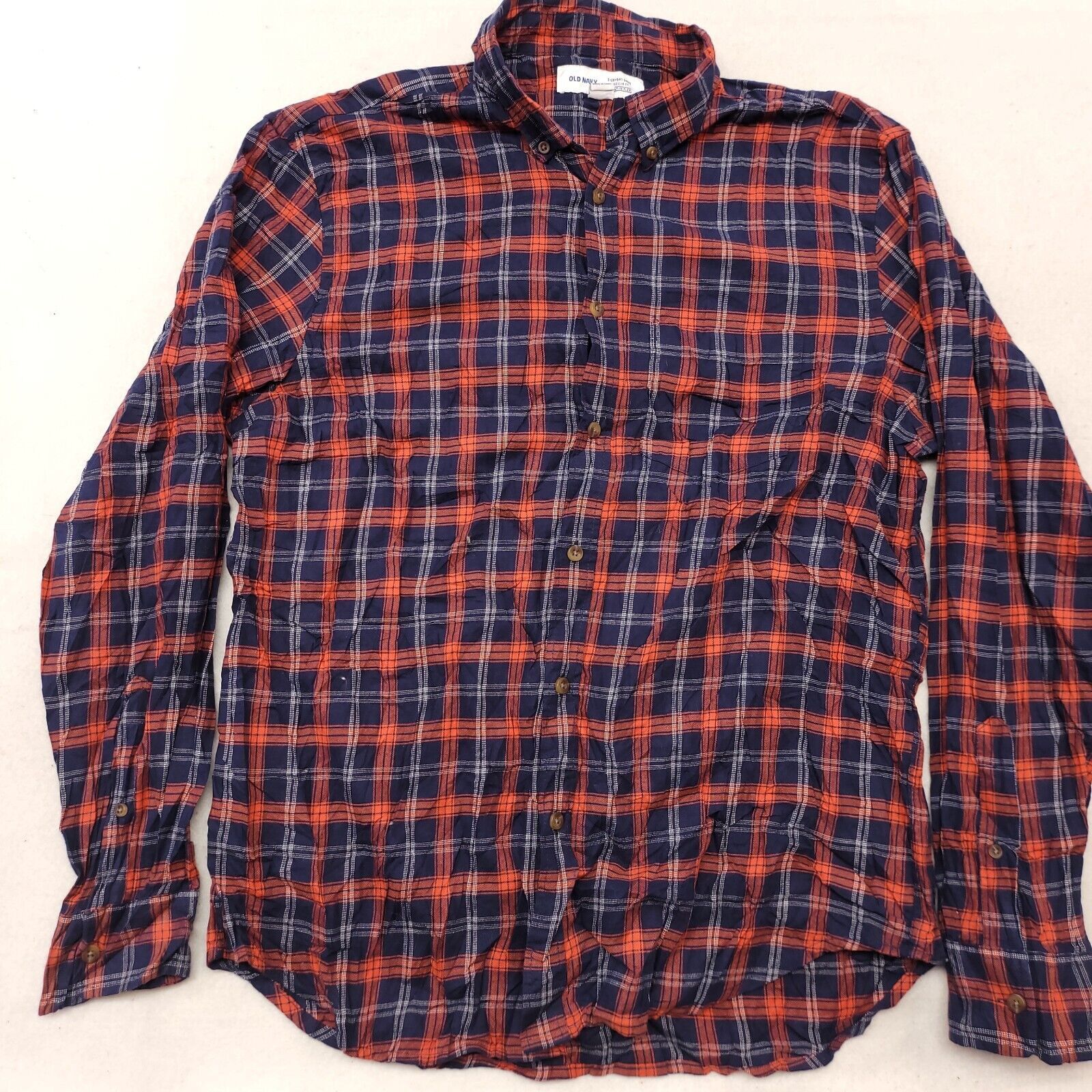 Old Navy Old Navy Tartan Flannel Shirt Mens Size Large L Blue Red Size US L / EU 52-54 / 3 - 2 Thumbnail