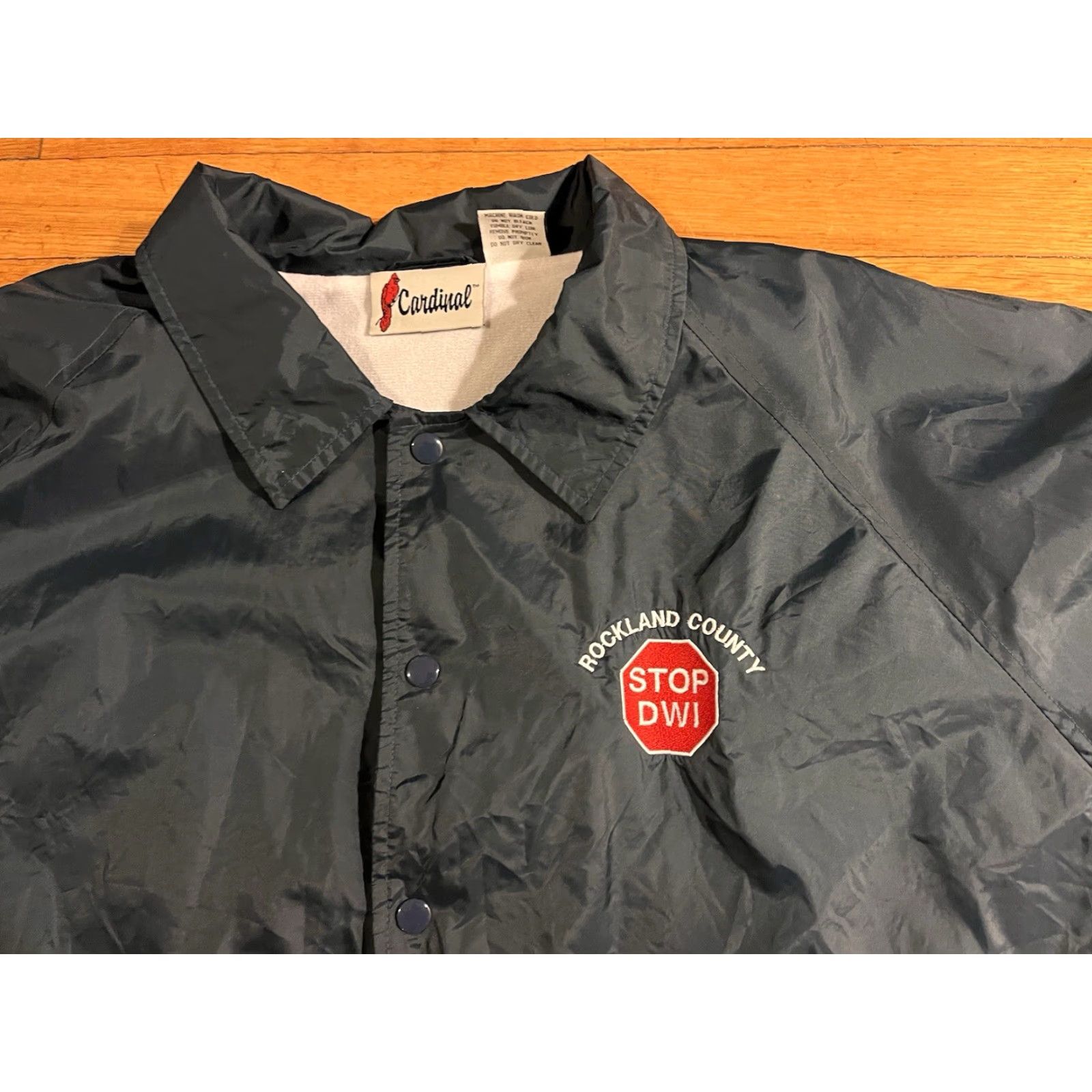 Vintage VINTAGE Rockland County Stop DWI Jacket Men’s 2XL Black 80s Size US XXL / EU 58 / 5 - 4 Thumbnail