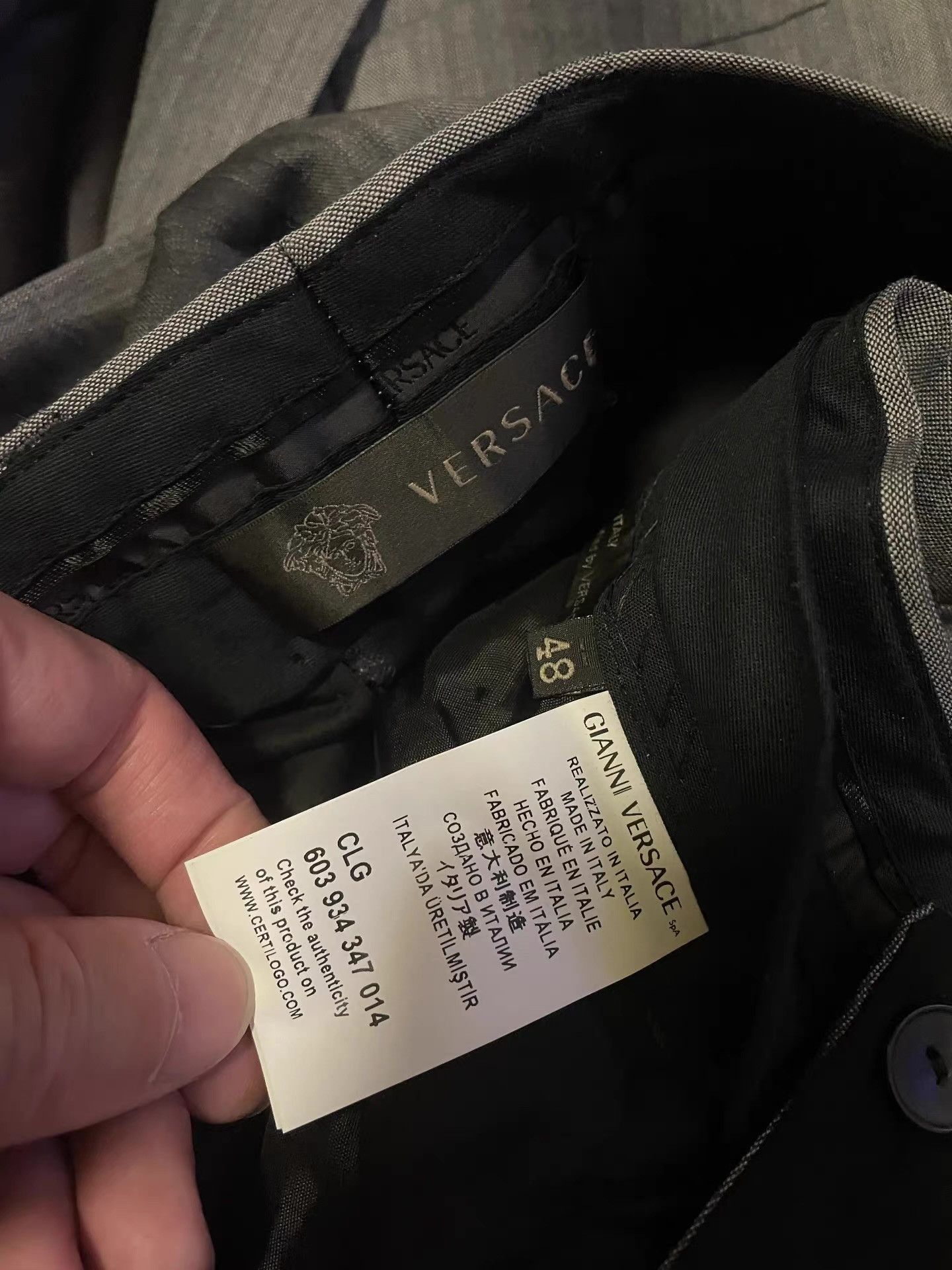 Versace Versace Main Line Wool Suit Q4 Size 48R - 6 Thumbnail
