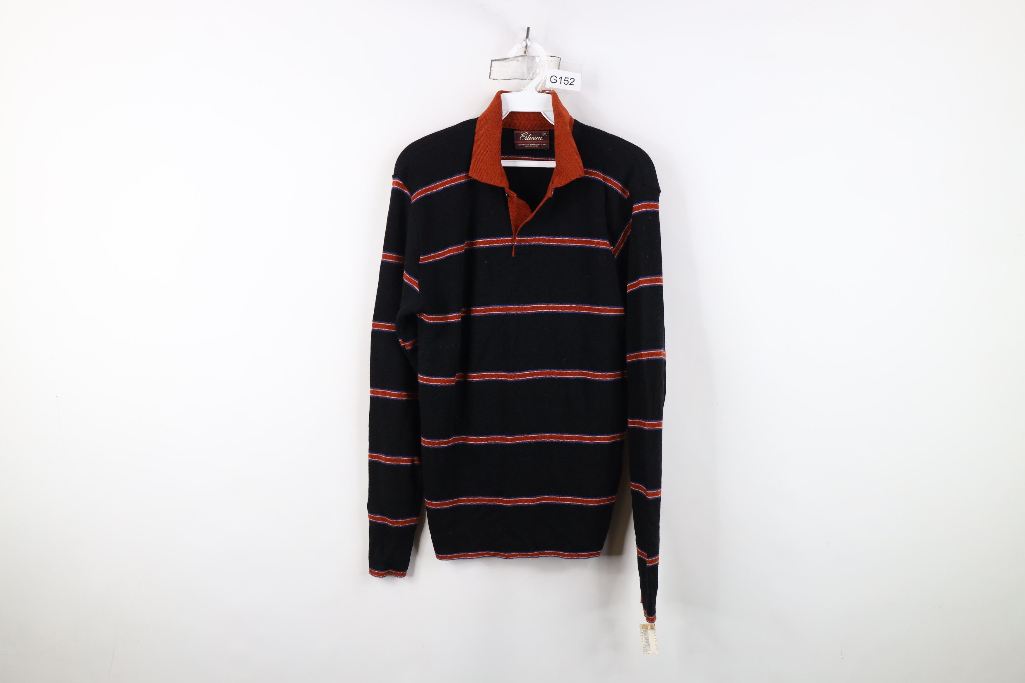 Vintage Deadstock Vintage 70s Streetwear Knit Collared Sweater Size US M / EU 48-50 / 2 - 1 Thumbnail