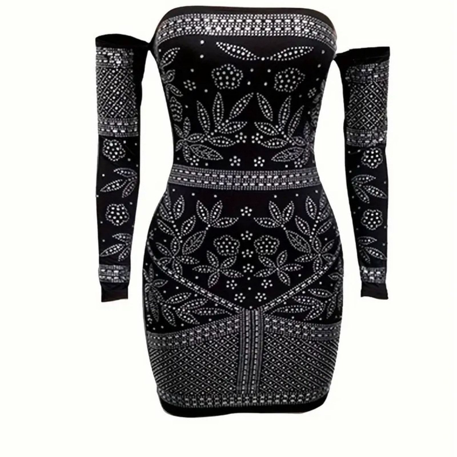Other Elegant Black and White Off-Shoulder Dress size S Size S / US 4 / IT 40 - 1 Thumbnail