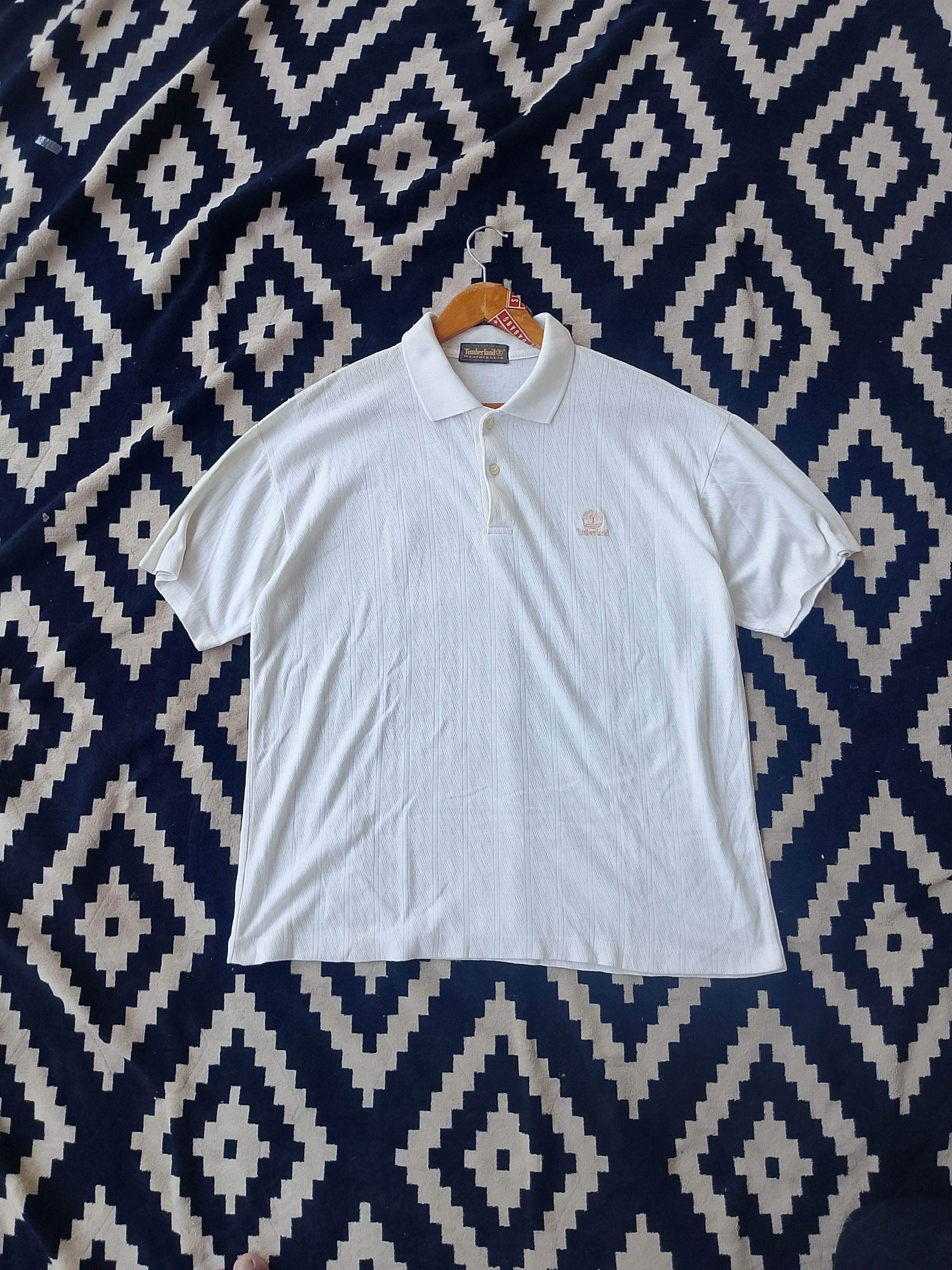 Timberland Vintage Timberland Textured Cotton Polo Old Money Aesthetic Size US L / EU 52-54 / 3 - 2 Thumbnail
