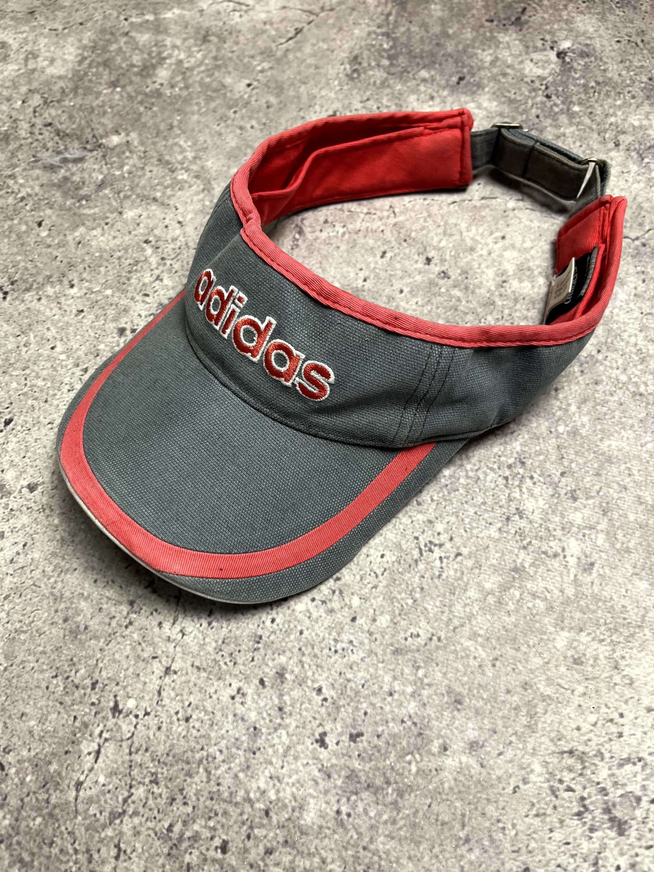 Adidas Adidas Y2K Cotton Gray Tennis Golf Visor Cap One Size Size ONE SIZE - 3 Thumbnail