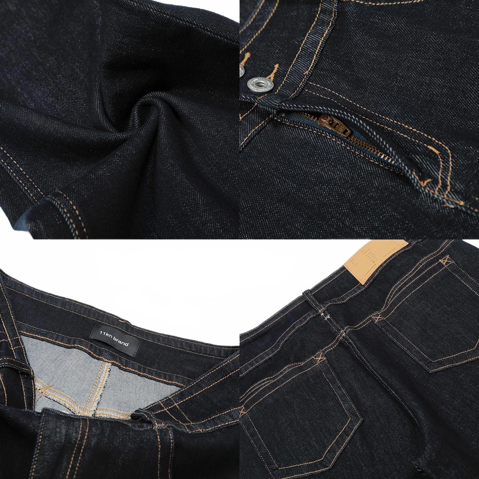 Jean Raw Indigo Slim Wide-Leg Straight Denim Jeans Size US 32 / EU 48 - 5 Thumbnail