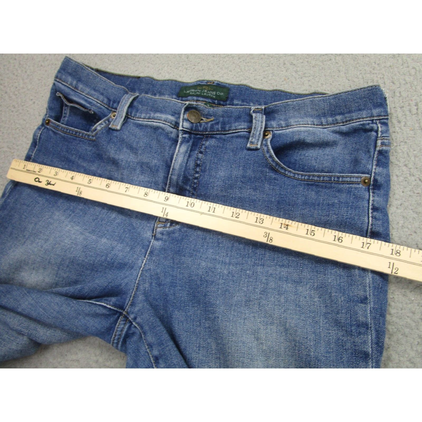 CO Lauren Jeans Co Ralph Lauren Jeans Womens 32x30 Blue Mid Rise Straight Denim Size 24" / US 00 / IT 34 - 4 Thumbnail