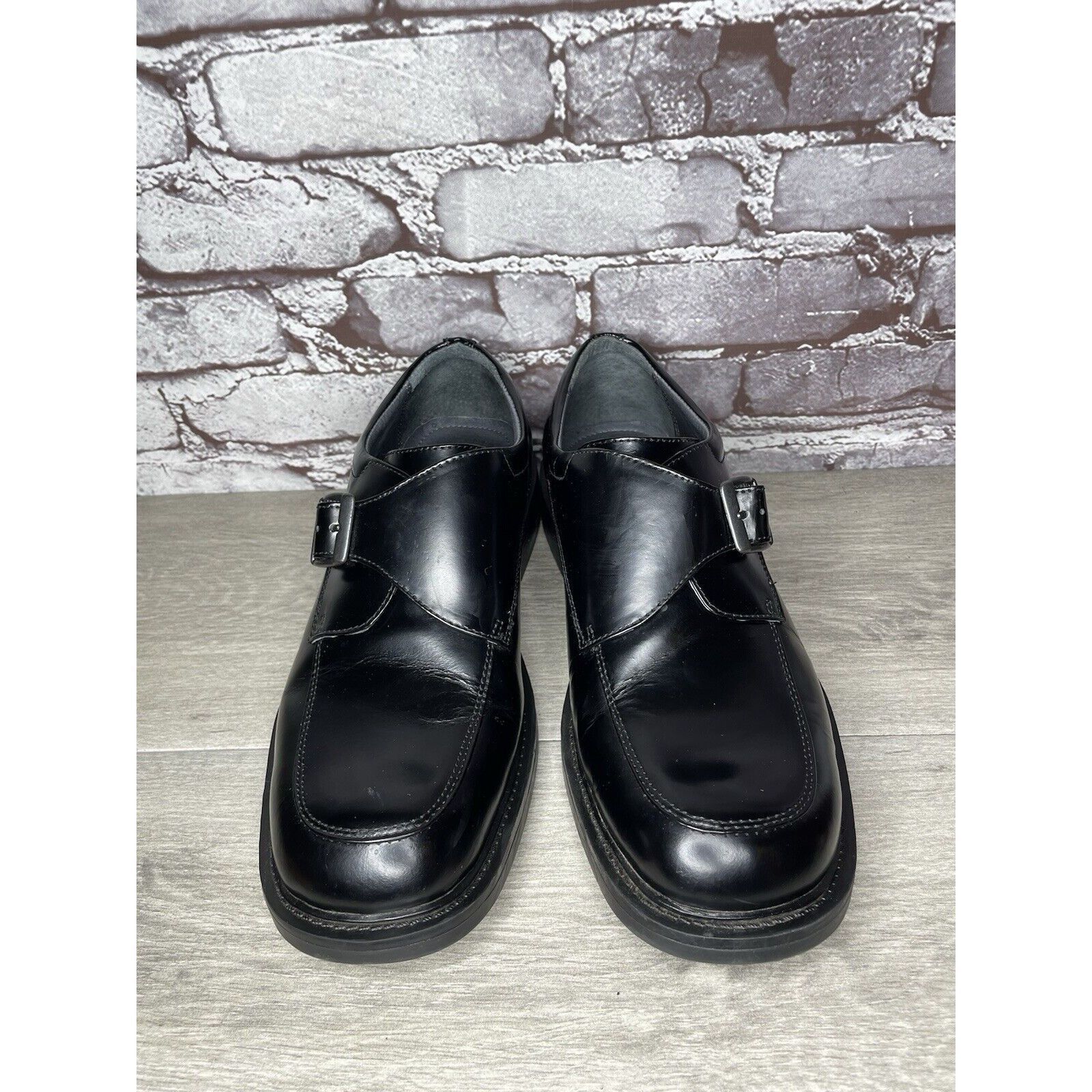G.H. Bass & Co. Bass Waterproof Equity Black Leather Monk Strap Buckle Loafe Size US 9.5 / EU 42-43 - 2 Thumbnail
