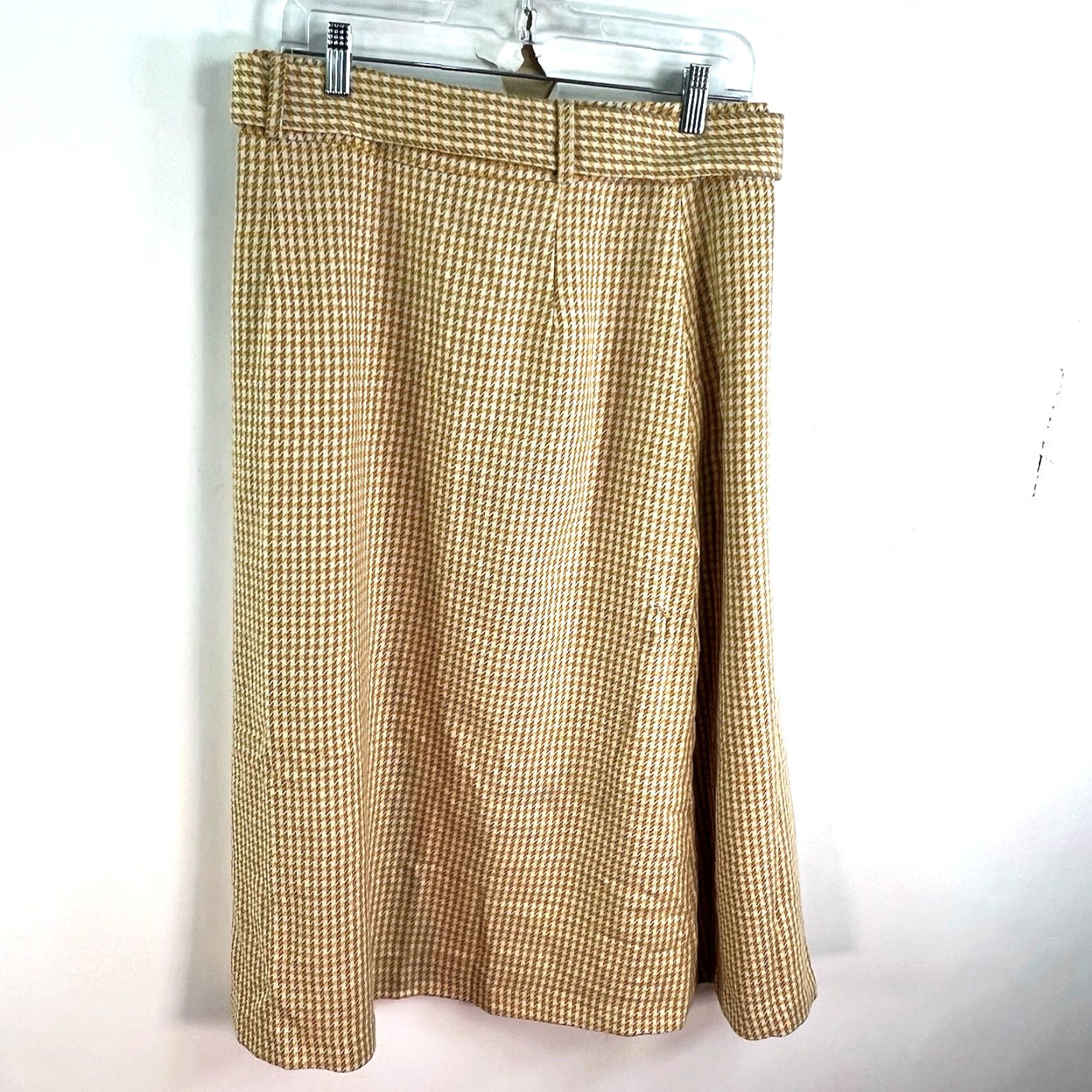 Vintage Vintage Beatrice Italia Wool Belted Skirt Womens Size 8 Yellow 32X32 Size 30" / US 8 / IT 44 - 3 Thumbnail