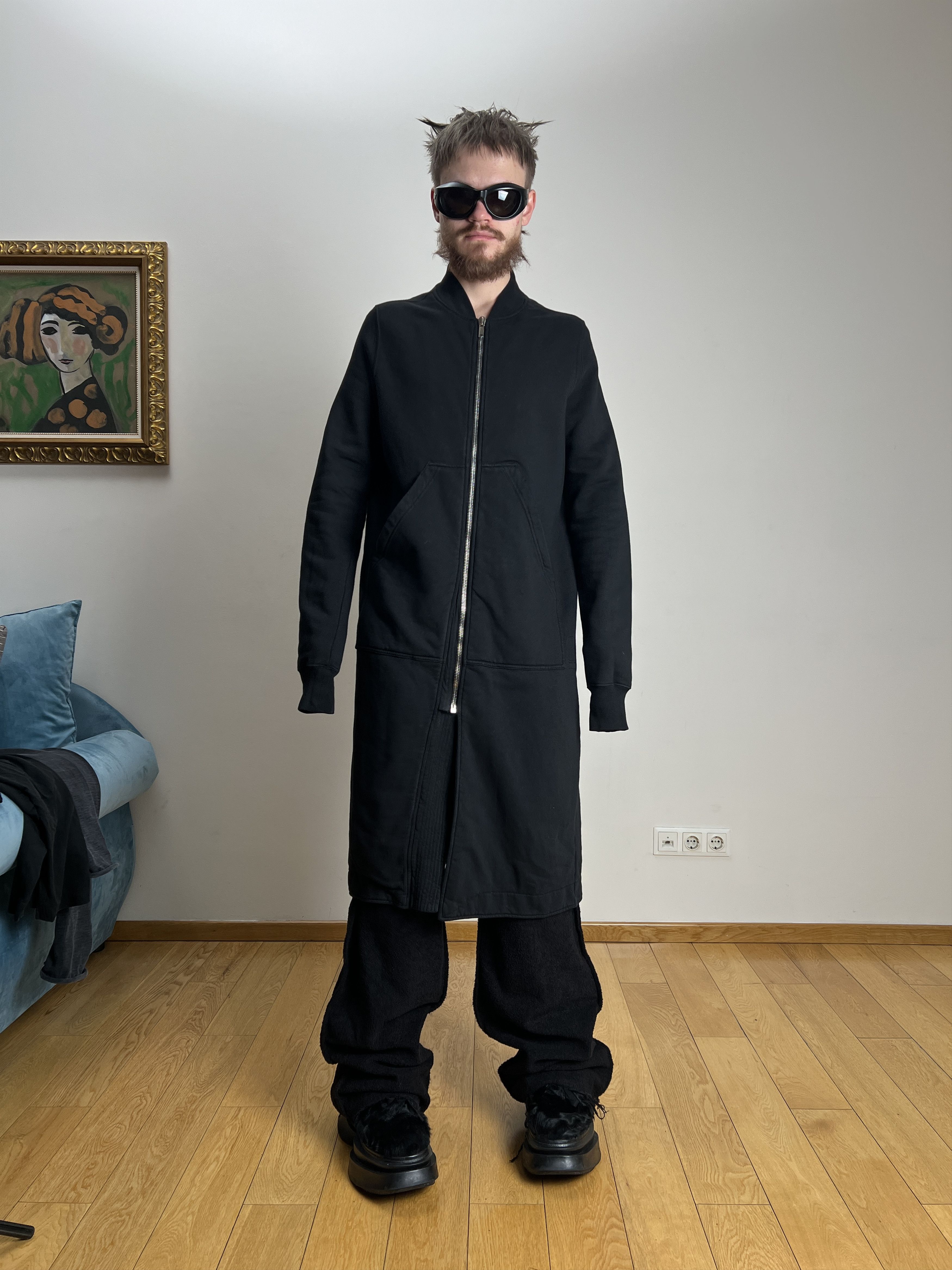 Rick Owens LONG COTTON ZIPPED JACKET Size US M / EU 48-50 / 2 - 1 Thumbnail