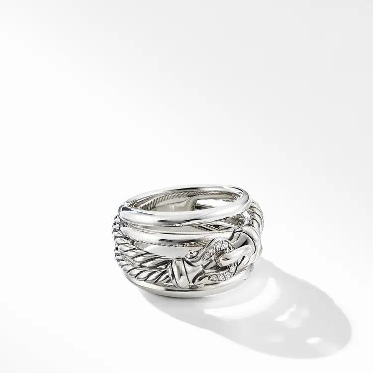 David Yurman o1w1db10526 R14362D Size:8/ Ring in Sterling Silver Size ONE SIZE - 1 Thumbnail