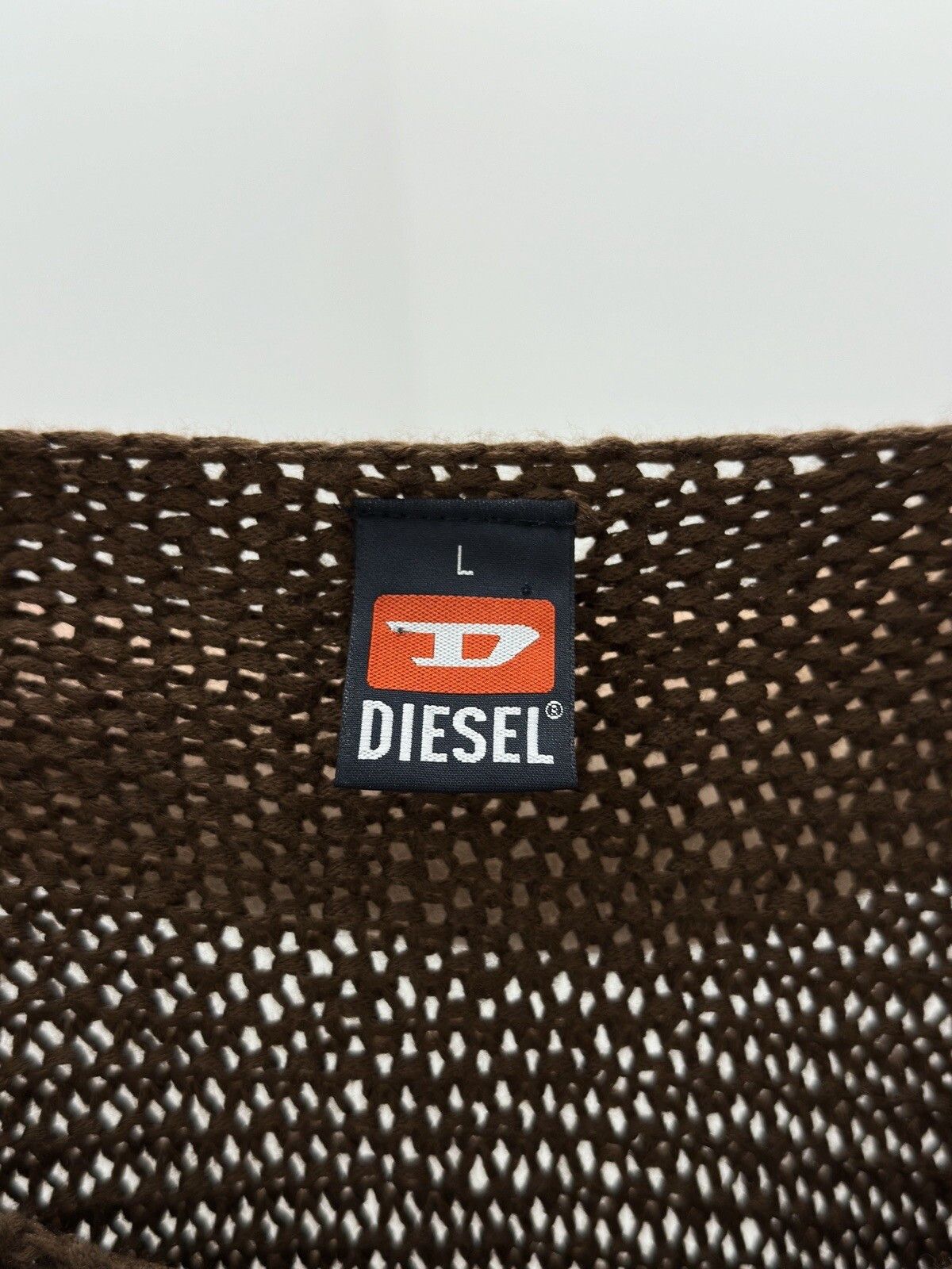 Diesel Vintage Diesel Knit Sweater Men Y2K Brown Pullover 2000s Size US L / EU 52-54 / 3 - 7 Thumbnail