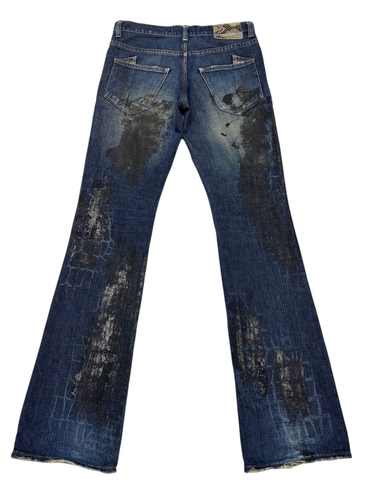 If Six Was Nine Semantic Design Snake Python Pattern Flare Jeans Bootcut Size US 32 / EU 48 - 2 Thumbnail