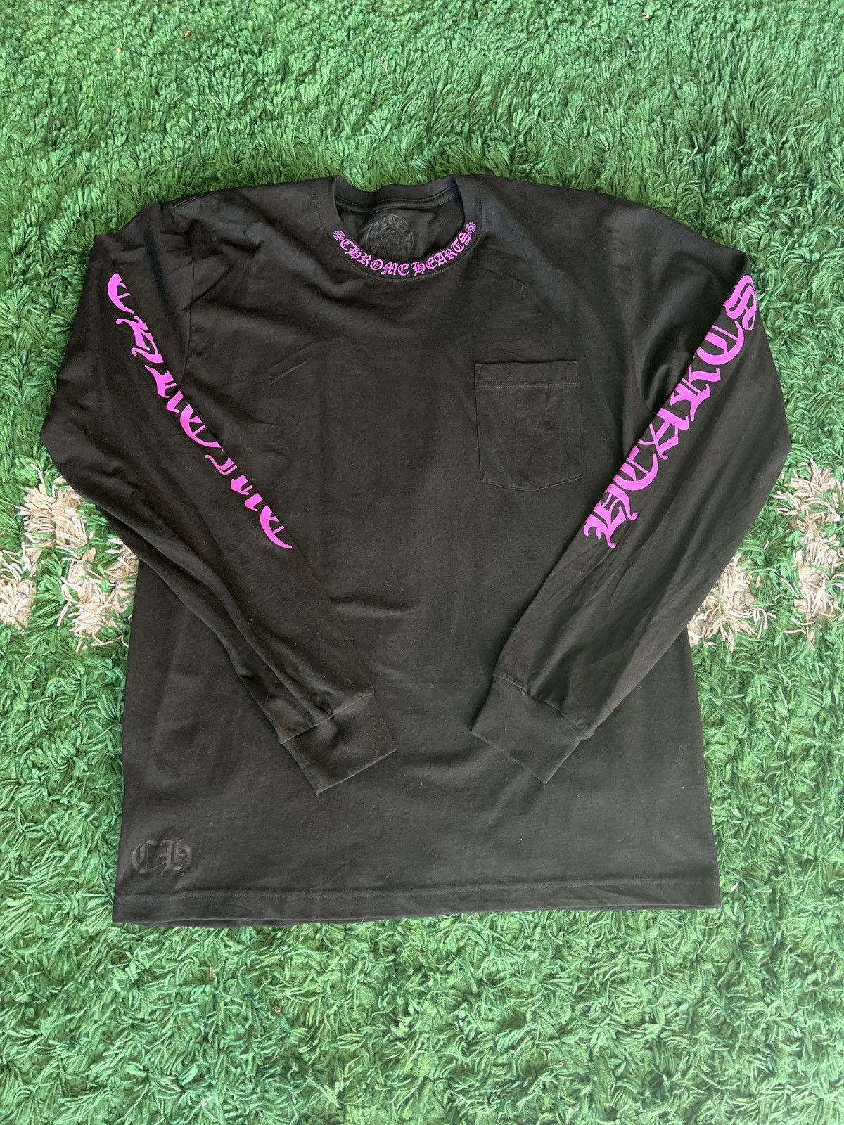 CHROME HEARTS ロングスリーブTシャツ パープルロゴ XL Chrome Hearts