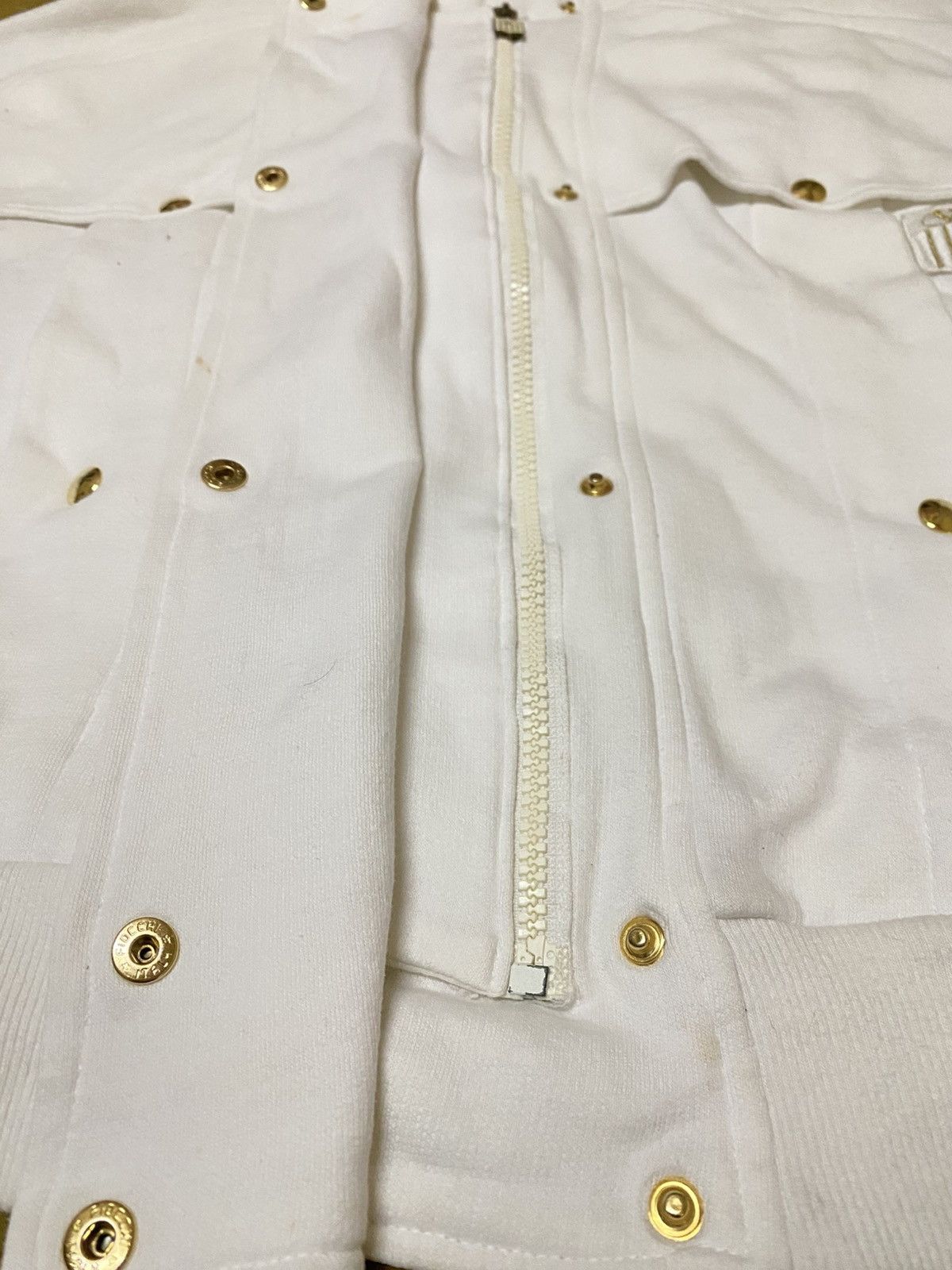 Valentino Vintage 90s Valentino Garavani Gold Button Bomber Jacket Size US L / EU 52-54 / 3 - 7 Thumbnail
