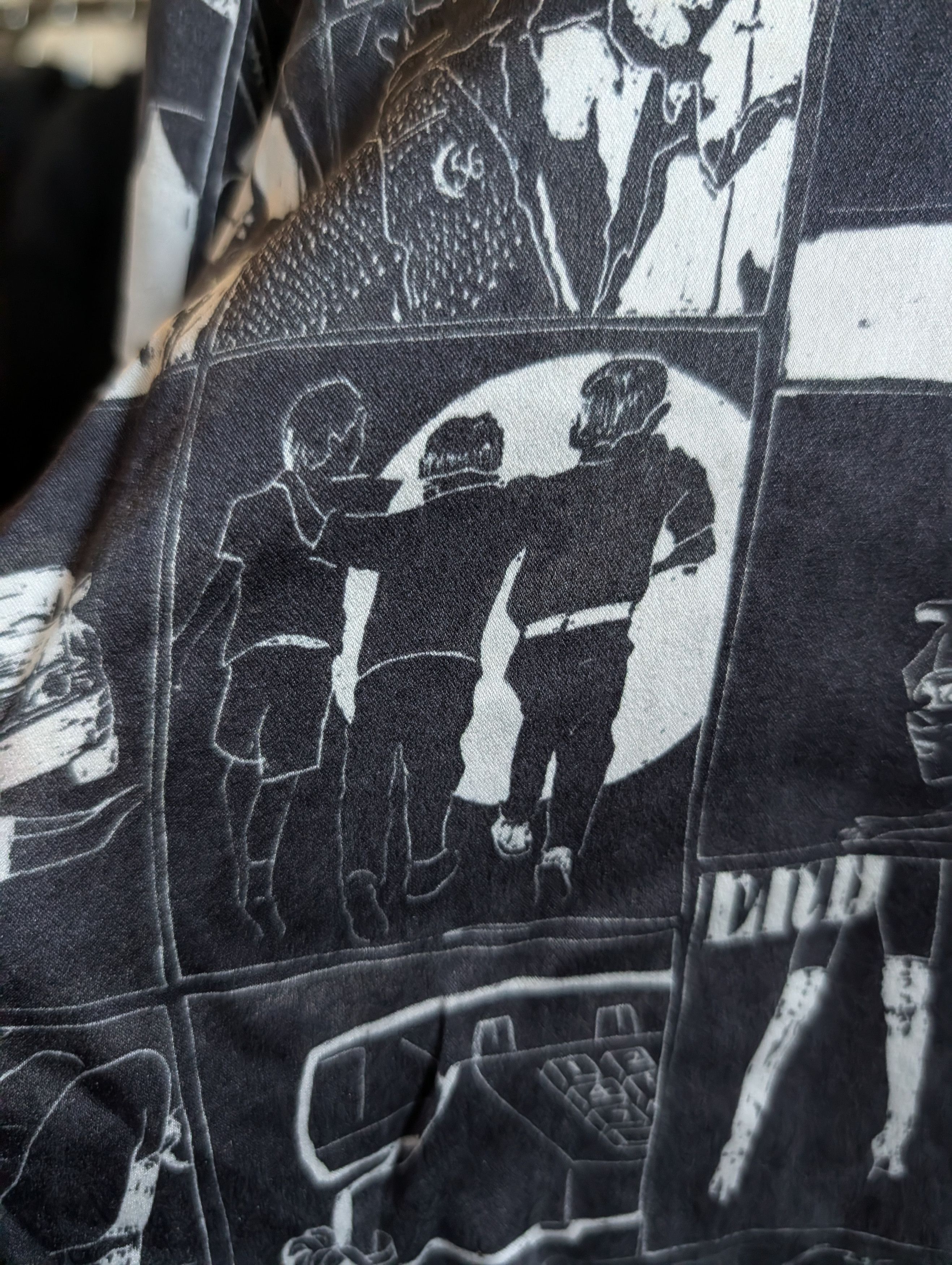 Enfants Riches Deprimes ICONIC Early 100% Thick Silk Comic Print B/W Shirt XS Size US XS / EU 42 / 0 - 3 Thumbnail