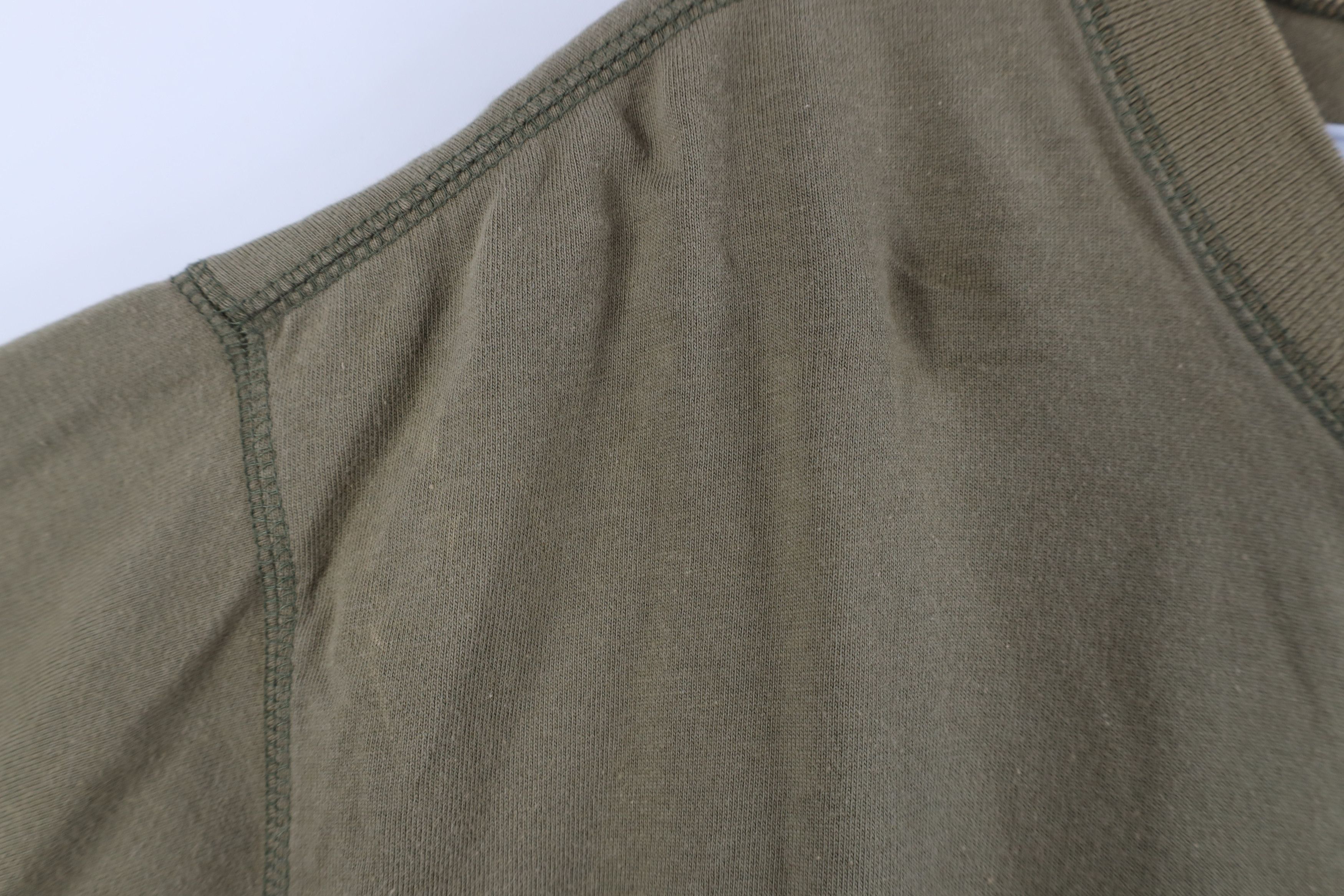 Vintage Vintage 90s Streetwear Blank Ringer Henley T-Shirt Green Size US L / EU 52-54 / 3 - 9 Thumbnail