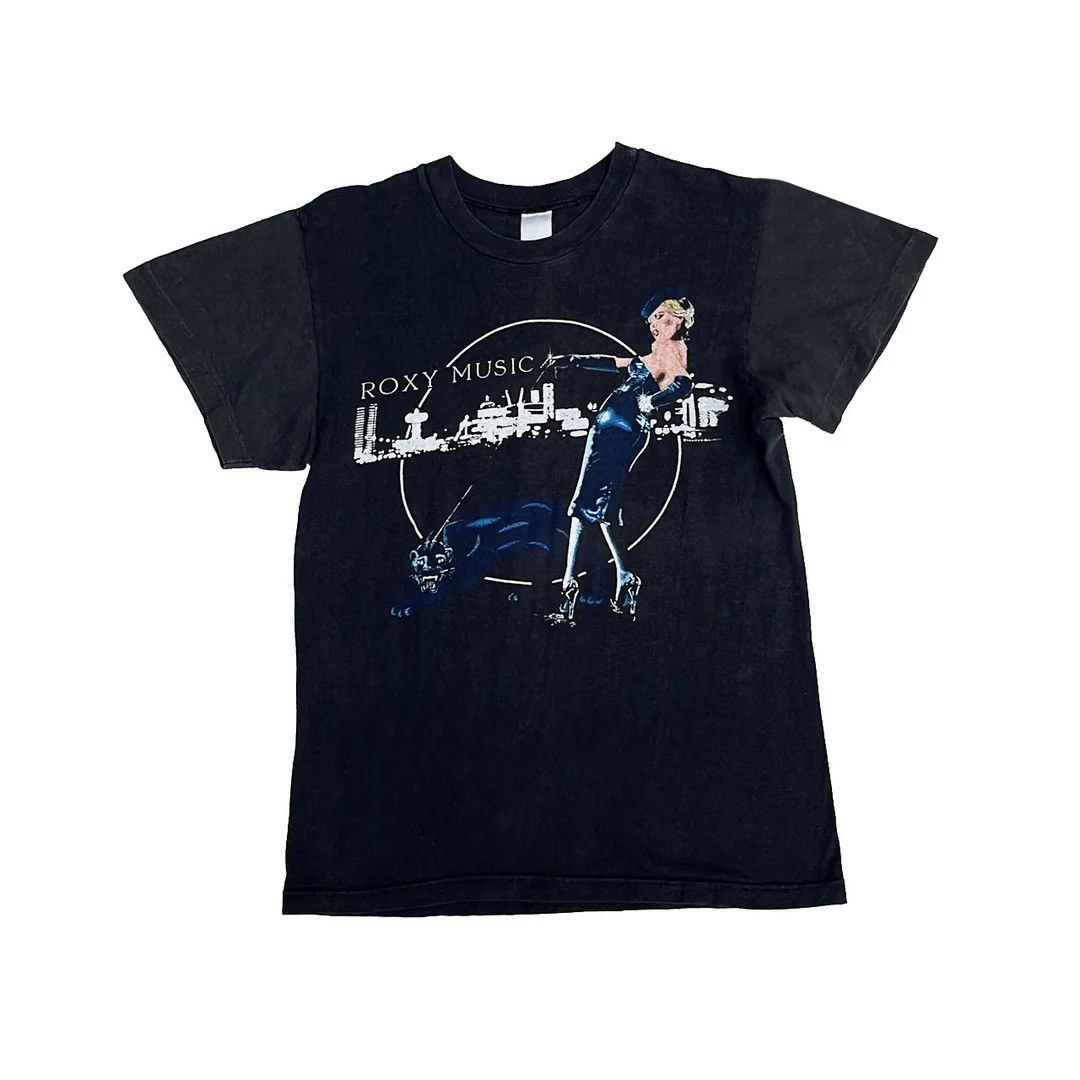 image of Band Tees x Tour Tee Roxy Music 1980S Vintage For Your Pleasure Band T-Shirt in Black (Size Large)