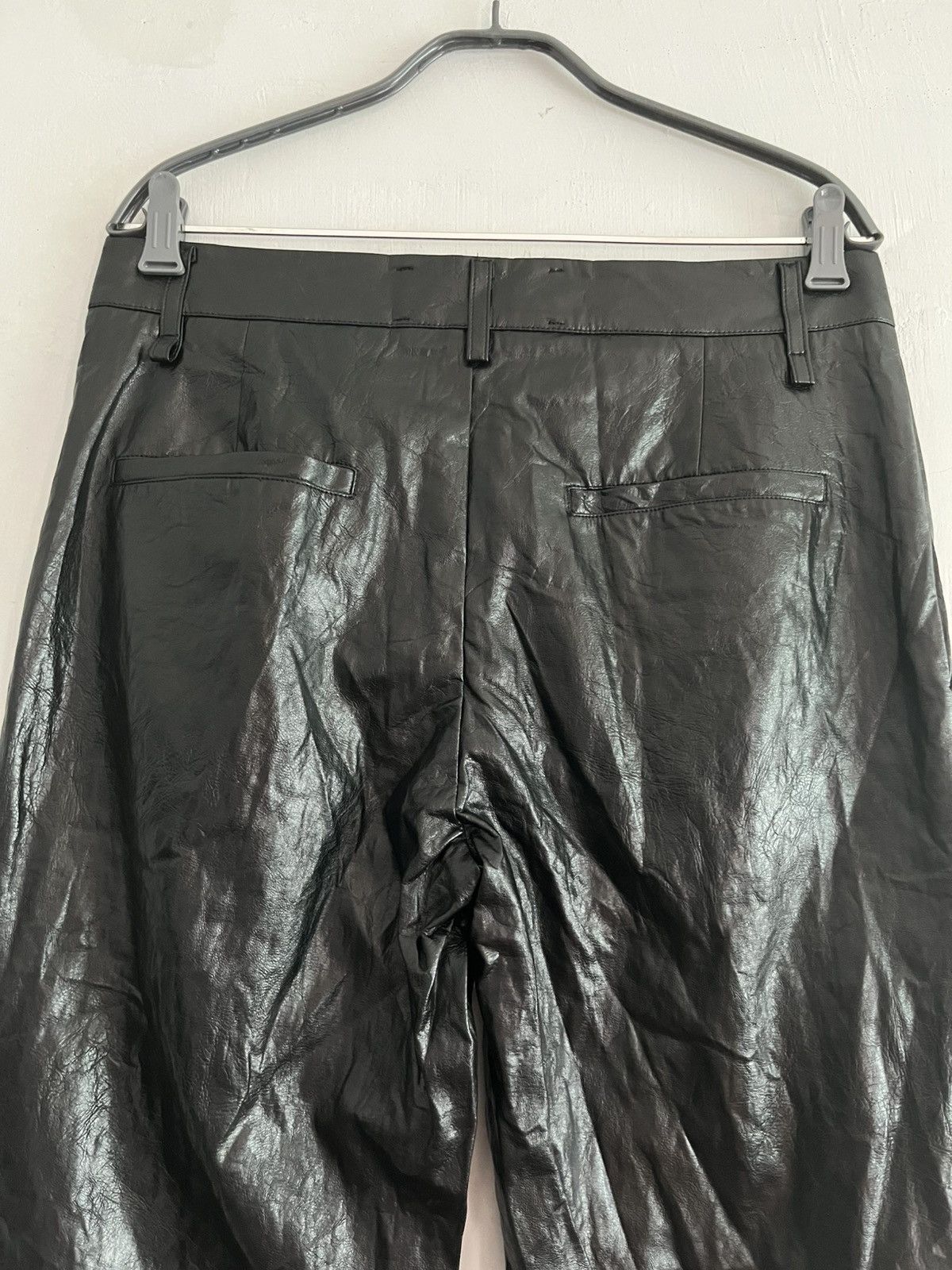 Song For The Mute FW23 Song For The Mute Crinkled Faux Leather Cigarette Pants Size US 32 / EU 48 - 5 Thumbnail