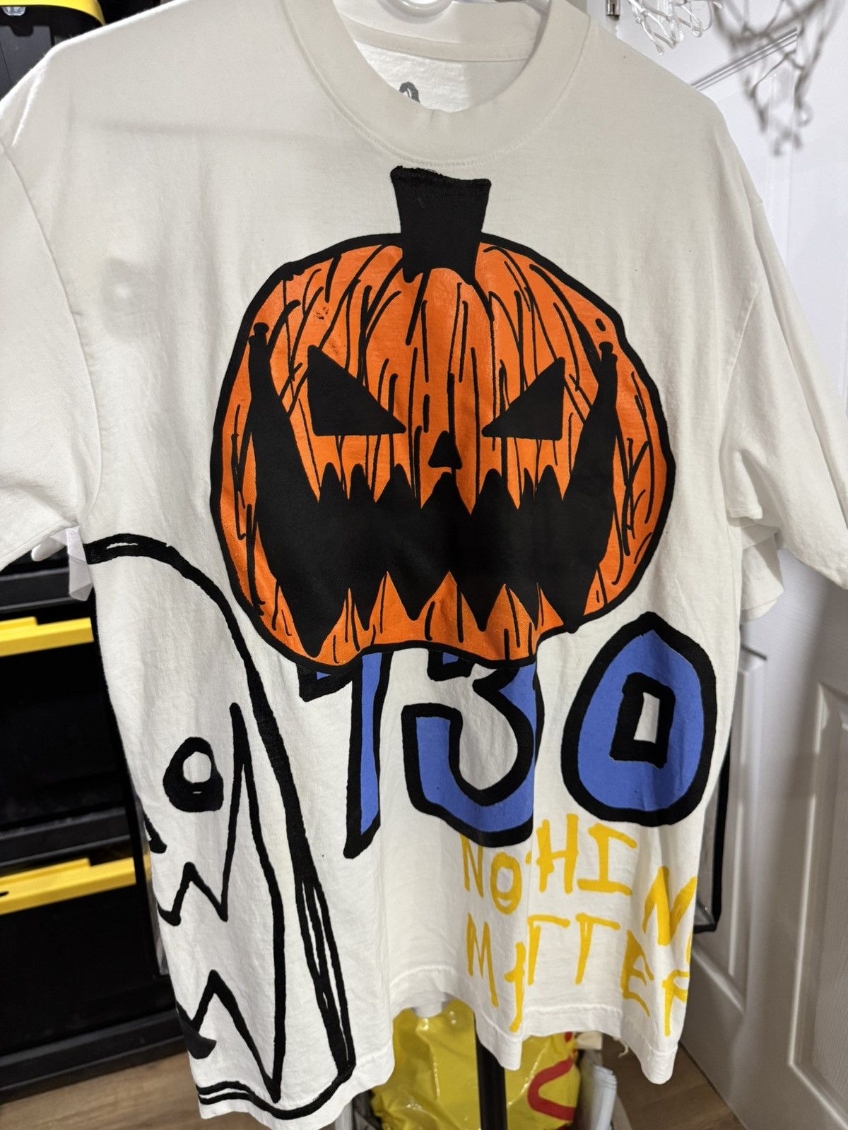 Asspizza Asspizza Pumpkin Face Nothing Matters Shirt White 2022 Size US M / EU 48-50 / 2 - 1 Thumbnail