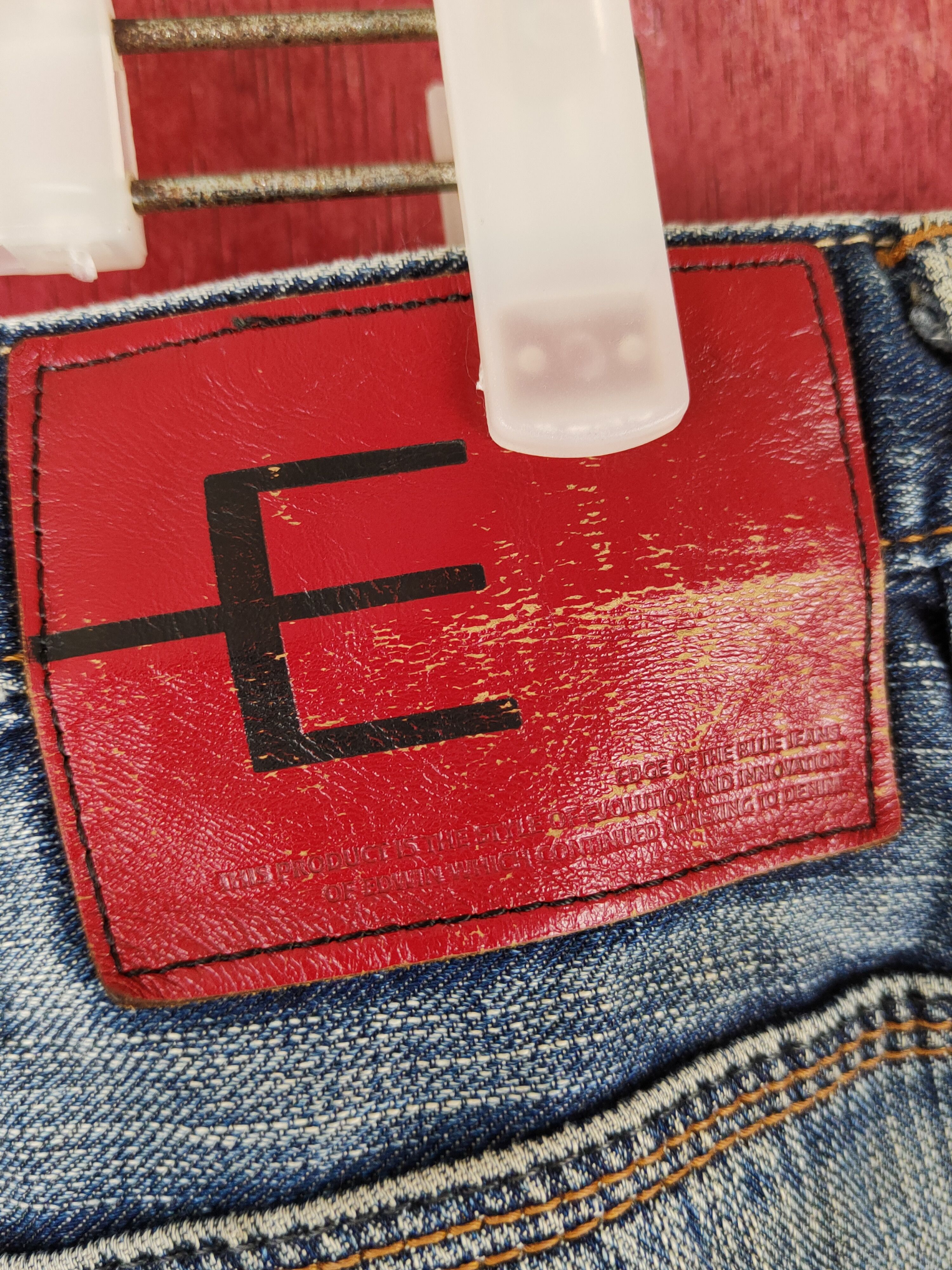 Edwin Edwin E Function Blue Faded Distressed Ripped Jeans #S1681 Size US 33 - 8 Thumbnail