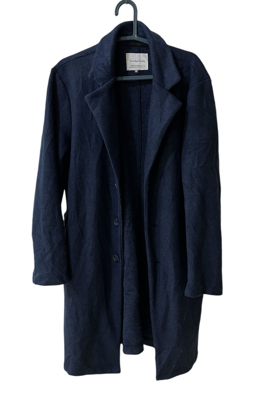 Japanese Brand Sevendays Sunday Long Coat Wool Jacket Size US M / EU 48-50 / 2 - 1 Thumbnail