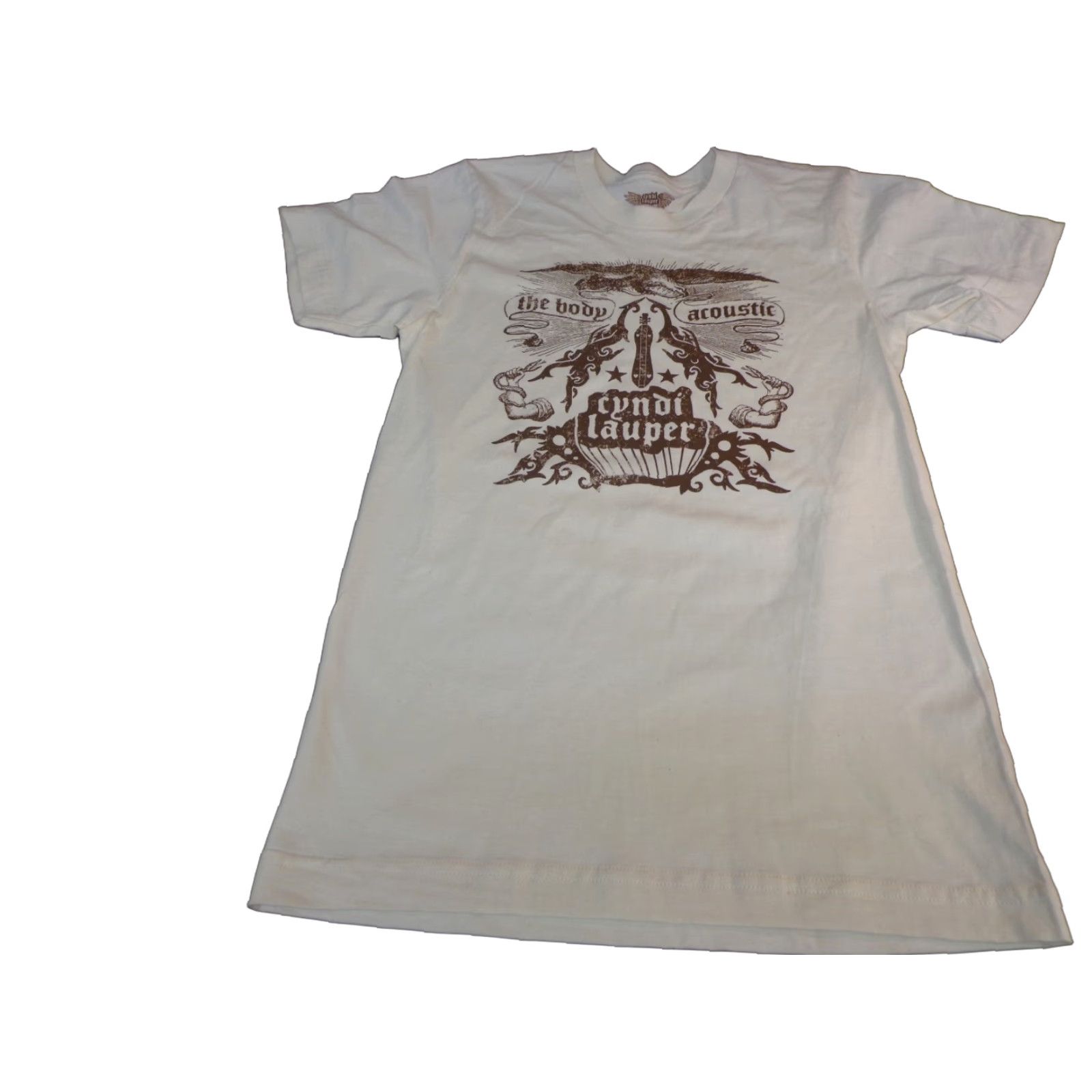 Vintage VINTAGE CYNDI LAUPER The Body Acoustic T Shirt Cream XS Mens Graphic Tee Regular 100% Cotton Short Sleeve Size US XS / EU 42 / 0 - 1 Thumbnail