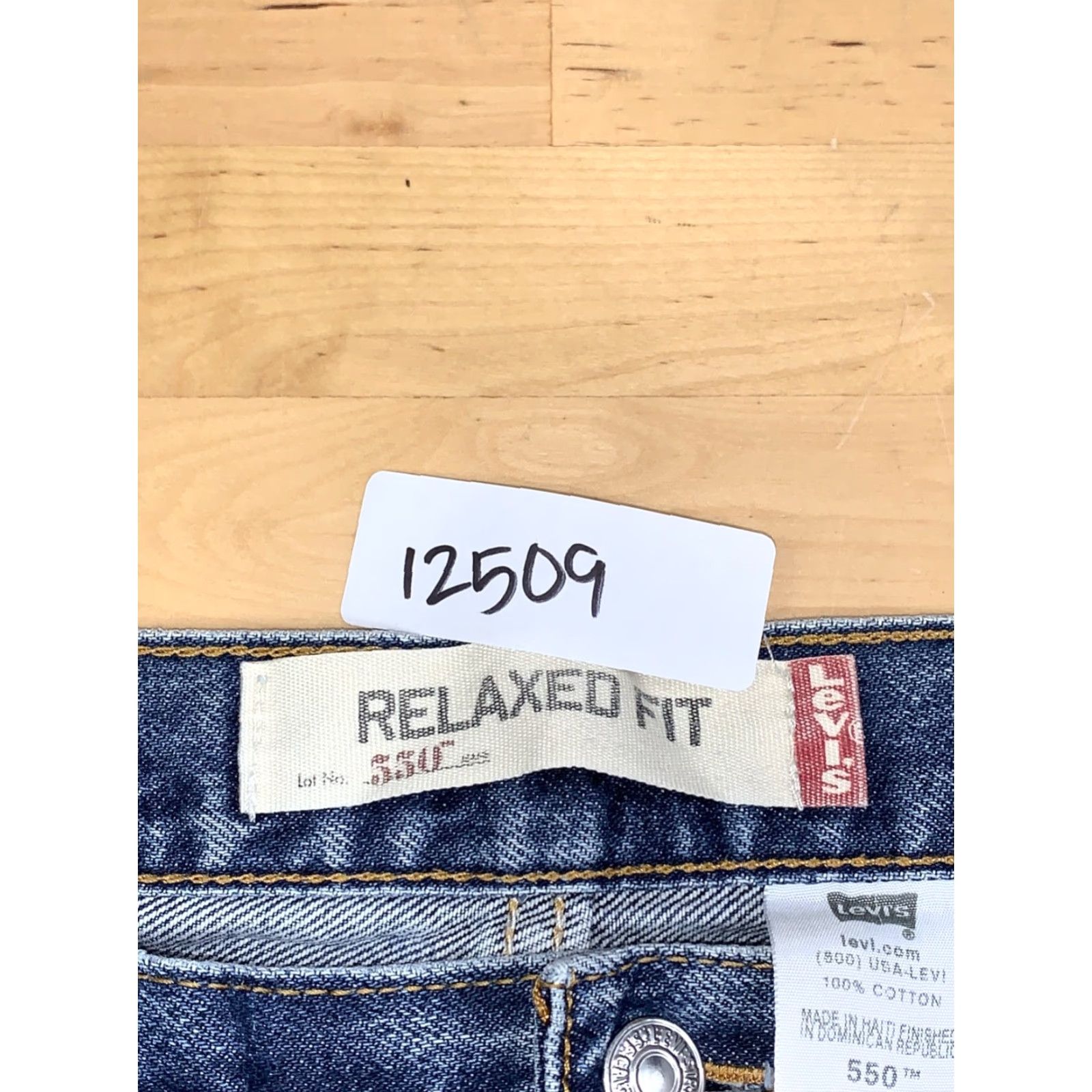 Levi's Levis 550 Relaxed Fit Denim Jeans Mens 38x32 Blue Casual Straight 12509 Size US 38 / EU 54 - 3 Thumbnail