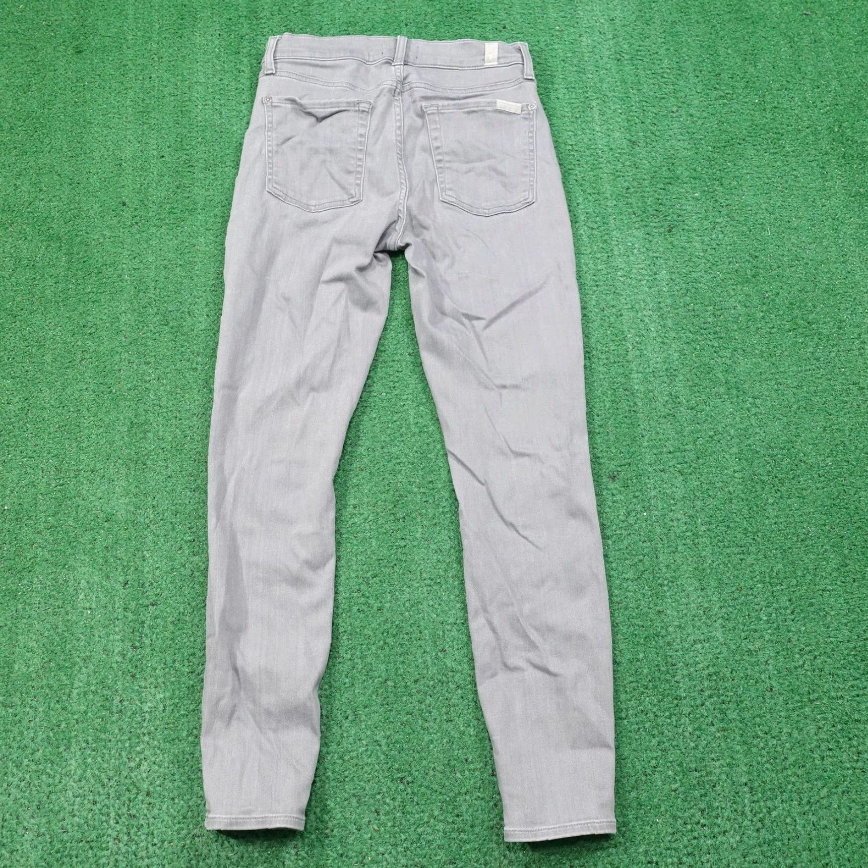 7 For All Mankind 7 For All Mankind Jeans Women 26 Gray Ankle Skinny Stretch Denim Slim Fit Womens Size 26" / US 2 / IT 38 - 4 Thumbnail