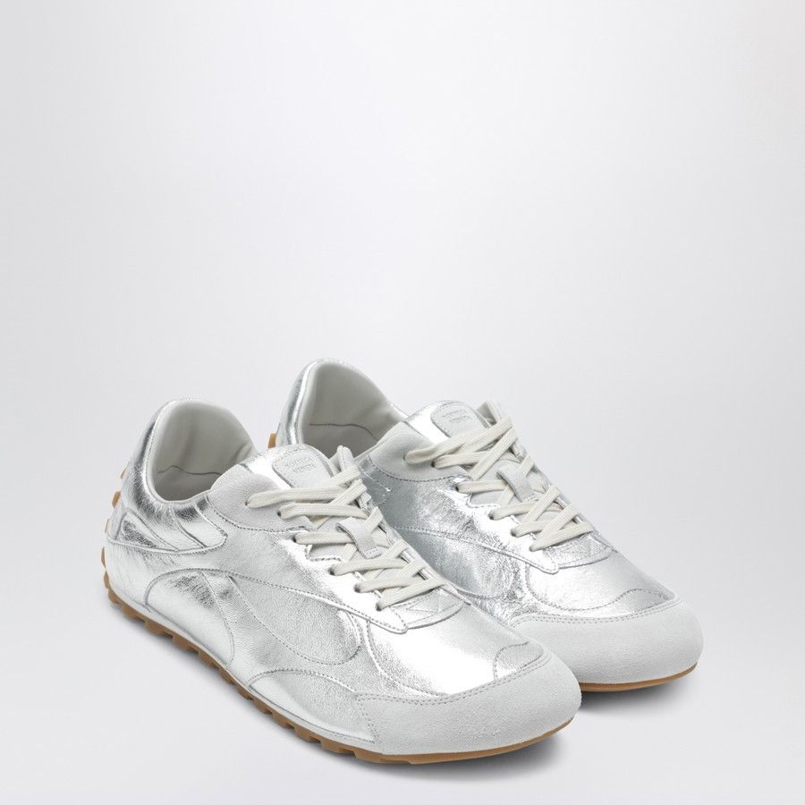 Bottega Veneta o1d2blof0226 Low-Top Sneakers in Silver Size US 11 / EU 44 - 2 Thumbnail