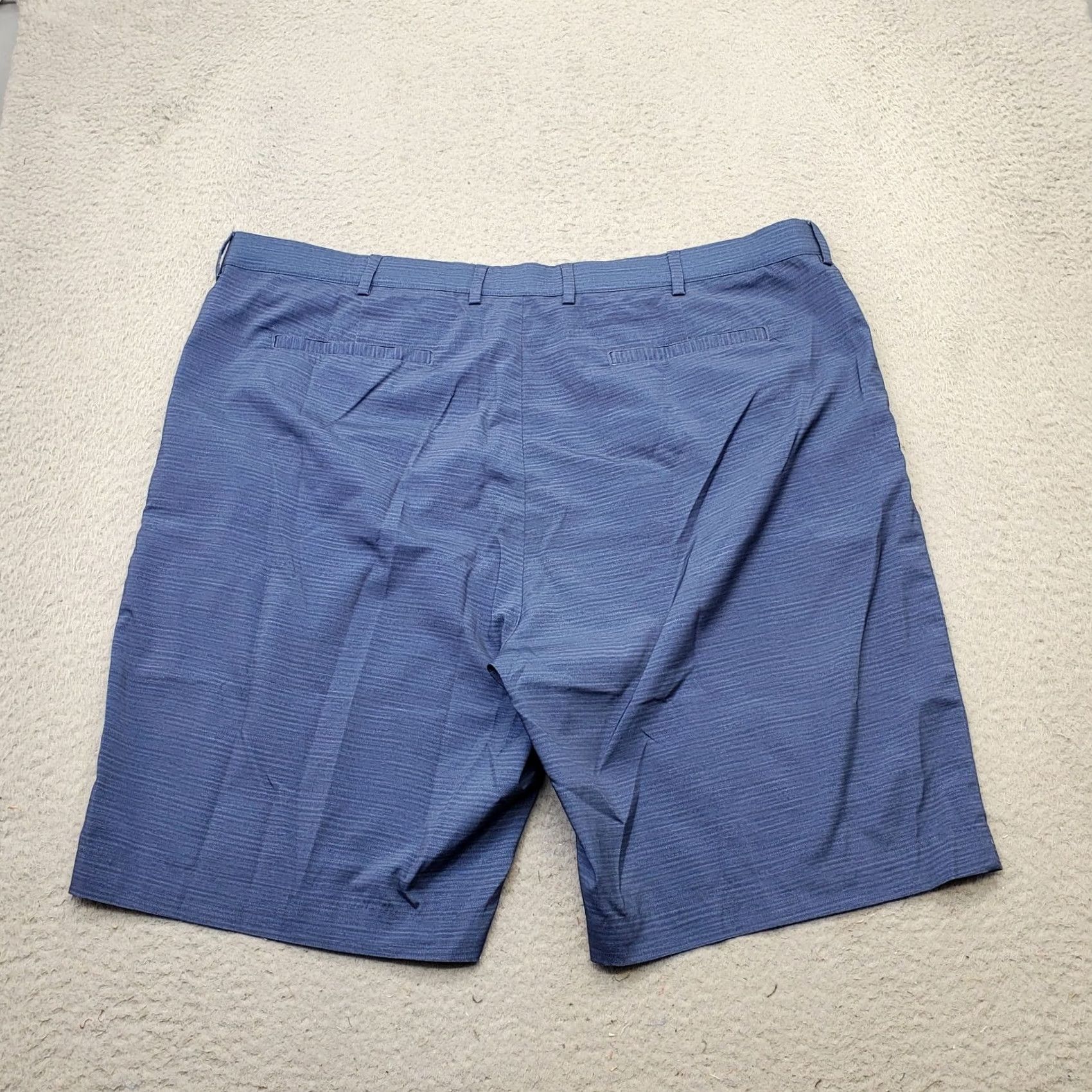 Vintage Greg Norman Golf Chino Shorts Mens 42 Blue Regular Fit Flat Front Chino 9.75 Inseam 22" Outseam Size 42 Size US 42 / EU 58 - 2 Thumbnail
