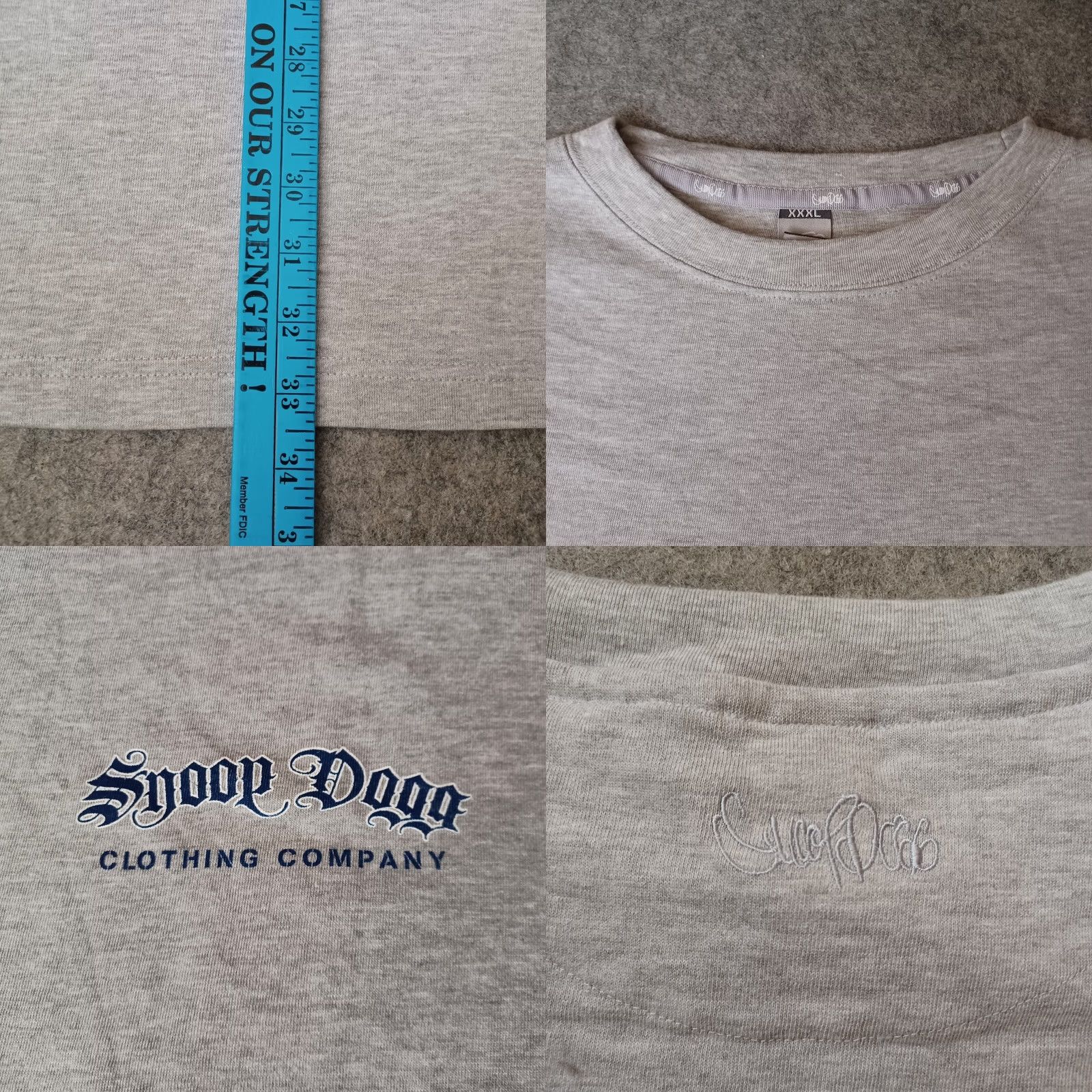 CO Snoop Dogg Clothing Co Mens T Shirt 3XL Gray Blue Logo Short Sleeve Hip Hop 90s Shirts Mens Blue Logo Graphic Print Crew Neck Big & Tall Size US XXL / EU 58 / 5 - 8 Thumbnail