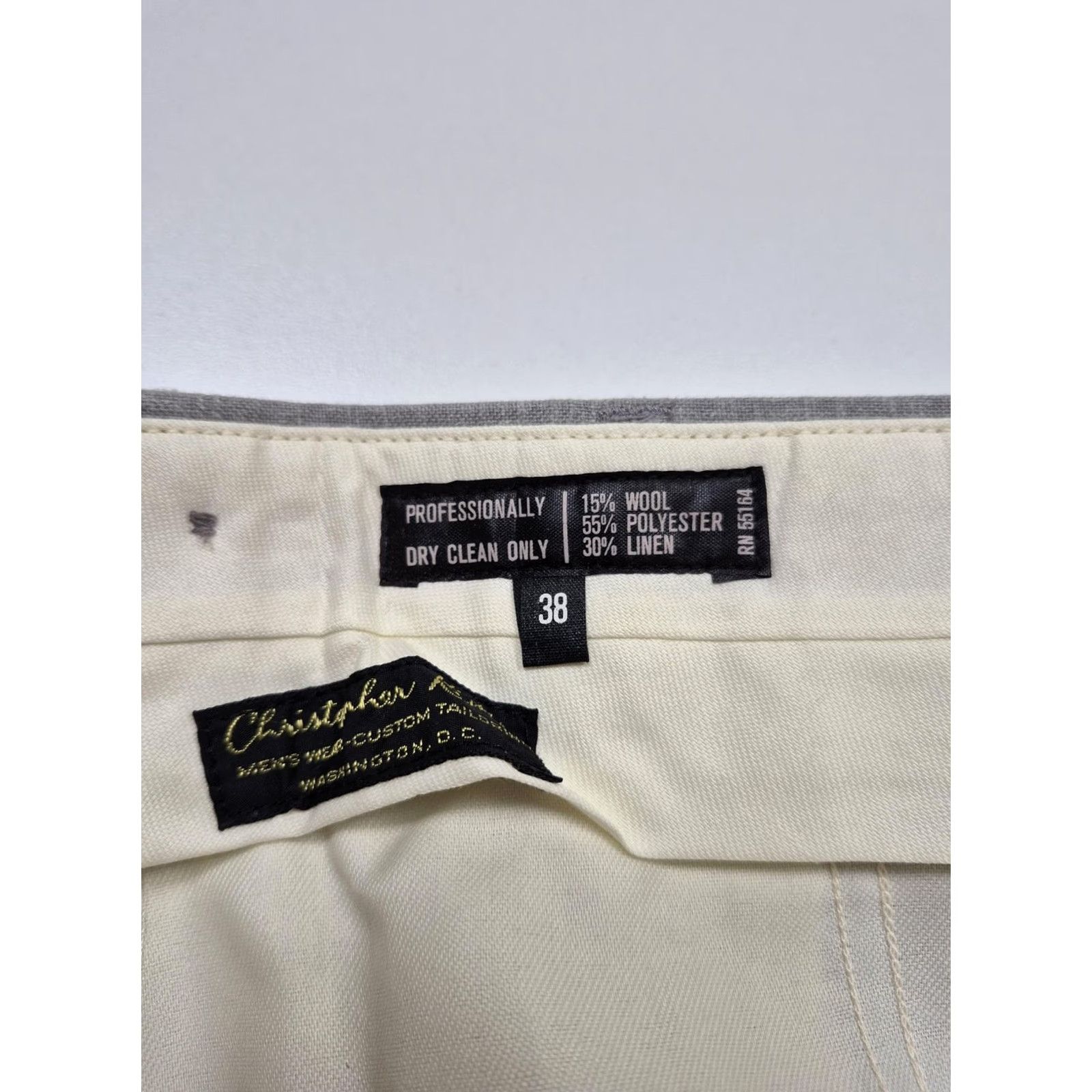 Christopher Kane VINTAGE Christopher Dress Pants Mens 38x36 Gray Wool Linen Pleated Unhemmed FLAW Size US 38 / EU 54 - 6 Thumbnail