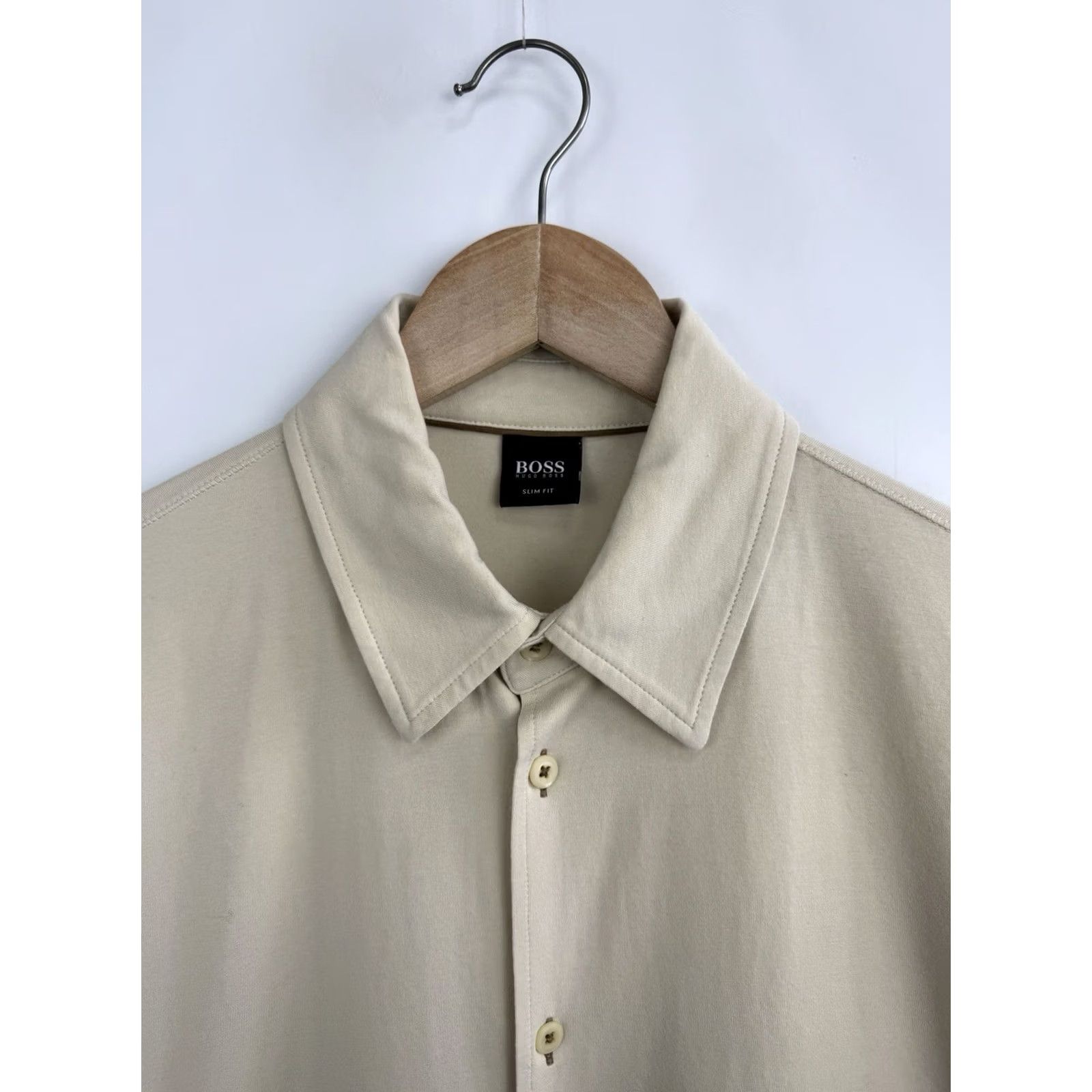 Hugo Boss VINTAGE Hugo Boss Button-Up Shirt Slim Fit 90s Mens Size L Beige) Size US L / EU 52-54 / 3 - 4 Thumbnail