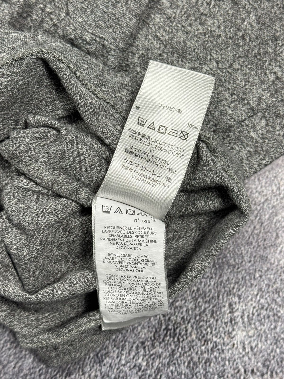 Polo Ralph Lauren Polo Ralph Lauren 67 Football Long Sleeve Tee Heather Grey Size US M / EU 48-50 / 2 - 5 Thumbnail