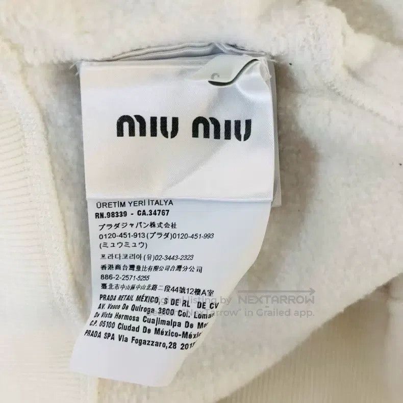Miu Miu Miu Miu Size S Rhinestone logo plus velvet sweater Size S / US 4 / IT 40 - 4 Thumbnail