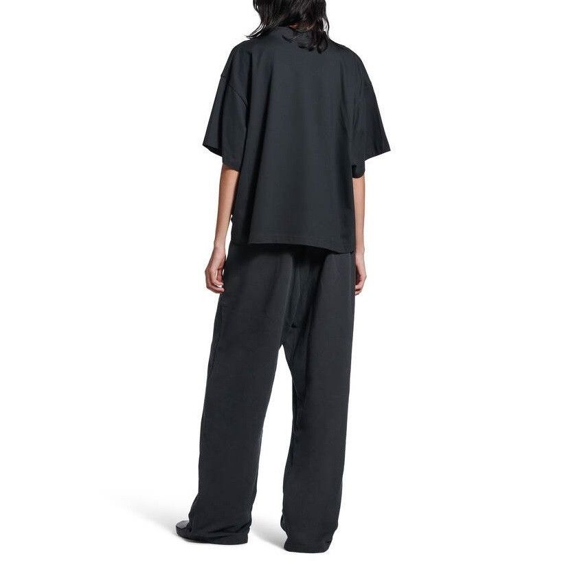 Balenciaga o1bcso1str0426 Nano BB Cropped Sweatpants in Black Size 24" / US 00 / IT 34 - 5 Thumbnail