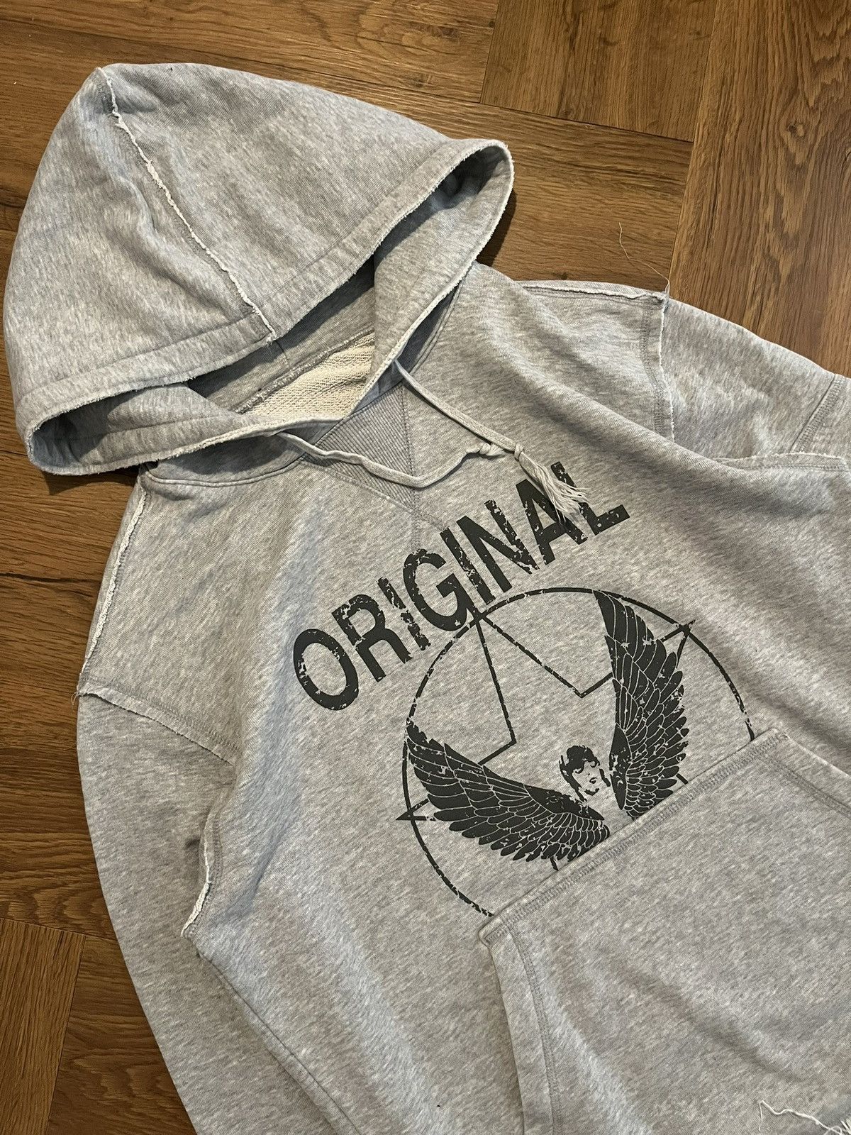Japanese Brand Distressed Graphic Hoodie – ‘Original’ Wings, Grunge Style Size US M / EU 48-50 / 2 - 4 Thumbnail