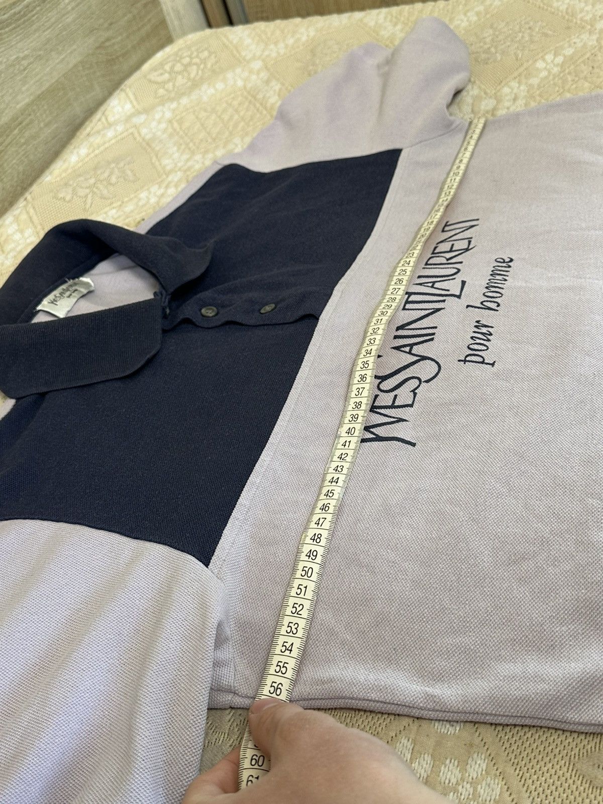 Yves Saint Laurent 🔥 Yves Saint Laurent YSL Big Logo Polo T Shirt Vintage Italy Size US L / EU 52-54 / 3 - 9 Thumbnail