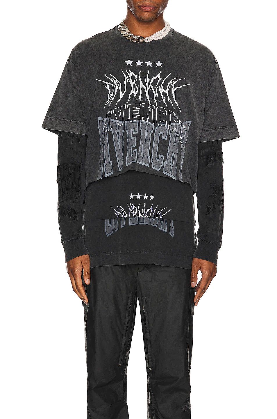 Givenchy o1gr1nt0125 Balaclava All-In-One T-Shirt in Grey Size US L / EU 52-54 / 3 - 4 Thumbnail