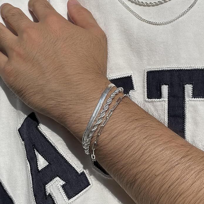 Other Silver layered chain bracelets set Size ONE SIZE - 6 Thumbnail