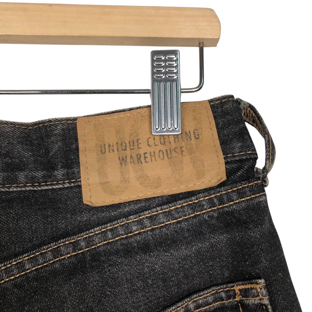 Japanese Brand Warehouse High Rise Straight Leg Jeans Faded Washed Denim Size US 30 / EU 46 - 14 Thumbnail