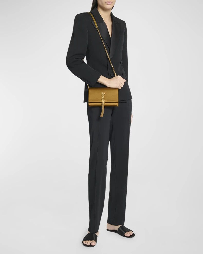 Saint Laurent Paris o1b1hav110325 Size: OS / Kate Wallet On Chain in Gold Size ONE SIZE - 3 Thumbnail