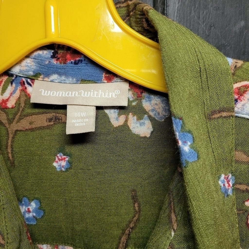 Common Projects Woman Within,maxi dress.green green floral, nwot, Size 14 Size XL / US 12-14 / IT 48-50 - 2 Thumbnail