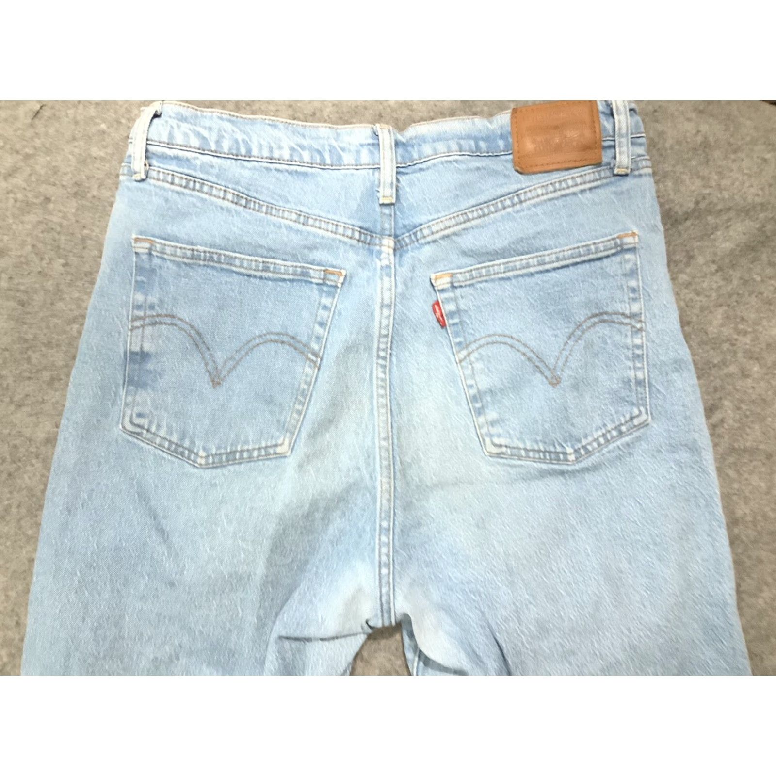 Levi's Levis Pants Denim 32 Light Blue Premium Ribcage Crop Boot Big E Womens Size 24" / US 00 / IT 34 - 2 Thumbnail