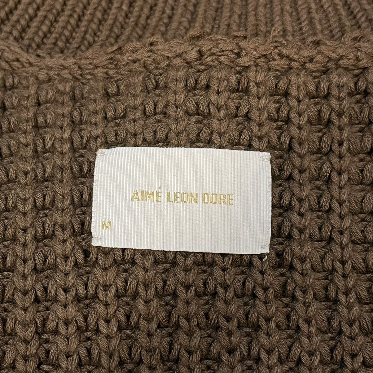 Aime Leon Dore Aime Leon Dore Mock Neck Choco Brown Knitted Sweater Size US M / EU 48-50 / 2 - 5 Thumbnail