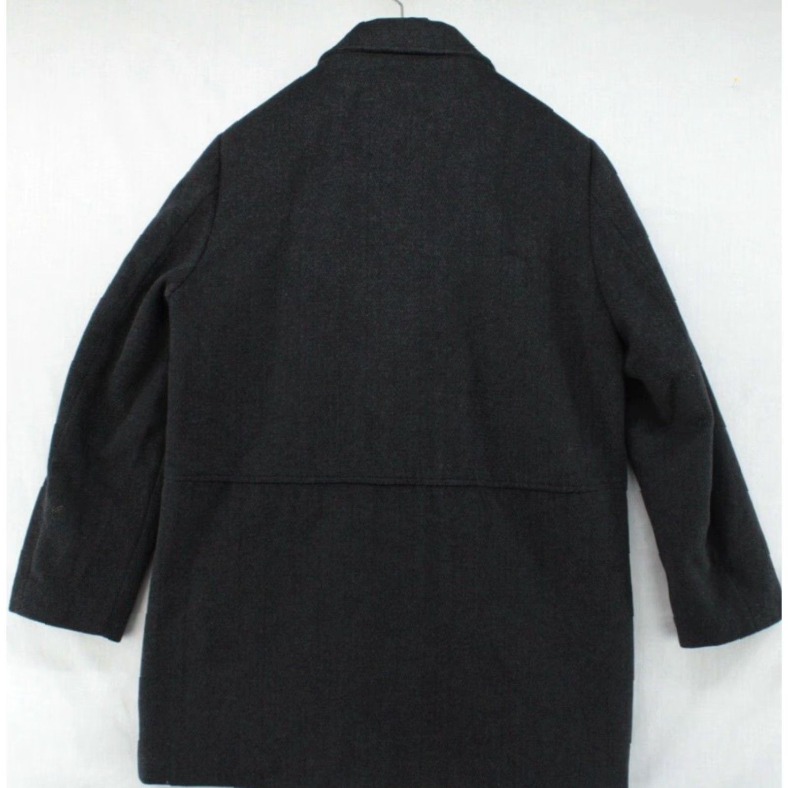 Jos. A. Bank Jos A Bank Jacket Mens 44R Herringbone Wool Mid-Length Full Zip Quilted Lining Coat/Overcoat Black Size 44R Mens Size US S / EU 44-46 / 1 - 3 Thumbnail