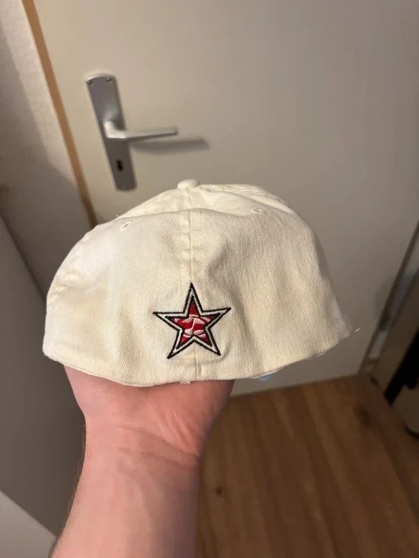 Split Vintage 90s Y2K Split Flexfit White Red Skate Cap Size ONE SIZE - 2 Thumbnail