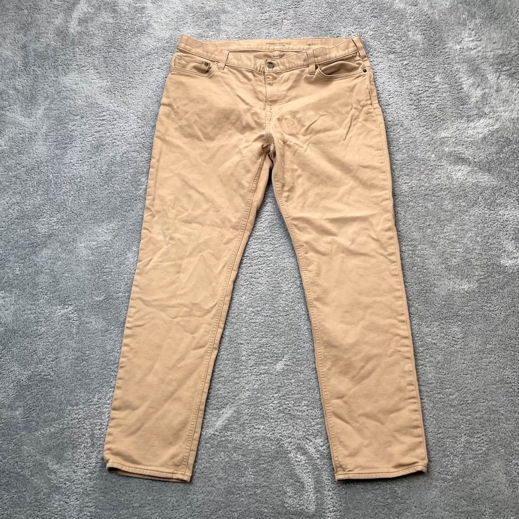 Banana Republic Banana Republic Pants Men 38x32 Brown Cotton Traveler Stretch Straight Leg Chino Jeans Casual Regular Mens Cotton Jeans Size US 38 / EU 54 - 2 Thumbnail